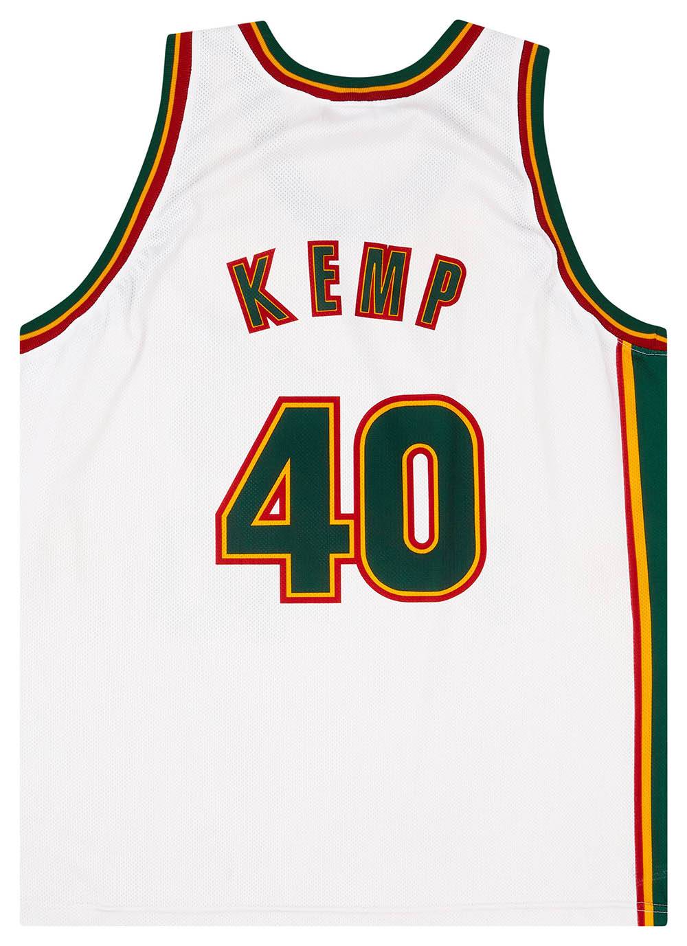 1995-97 Seattle SuperSonics Kemp #40 Champion Home Jersey