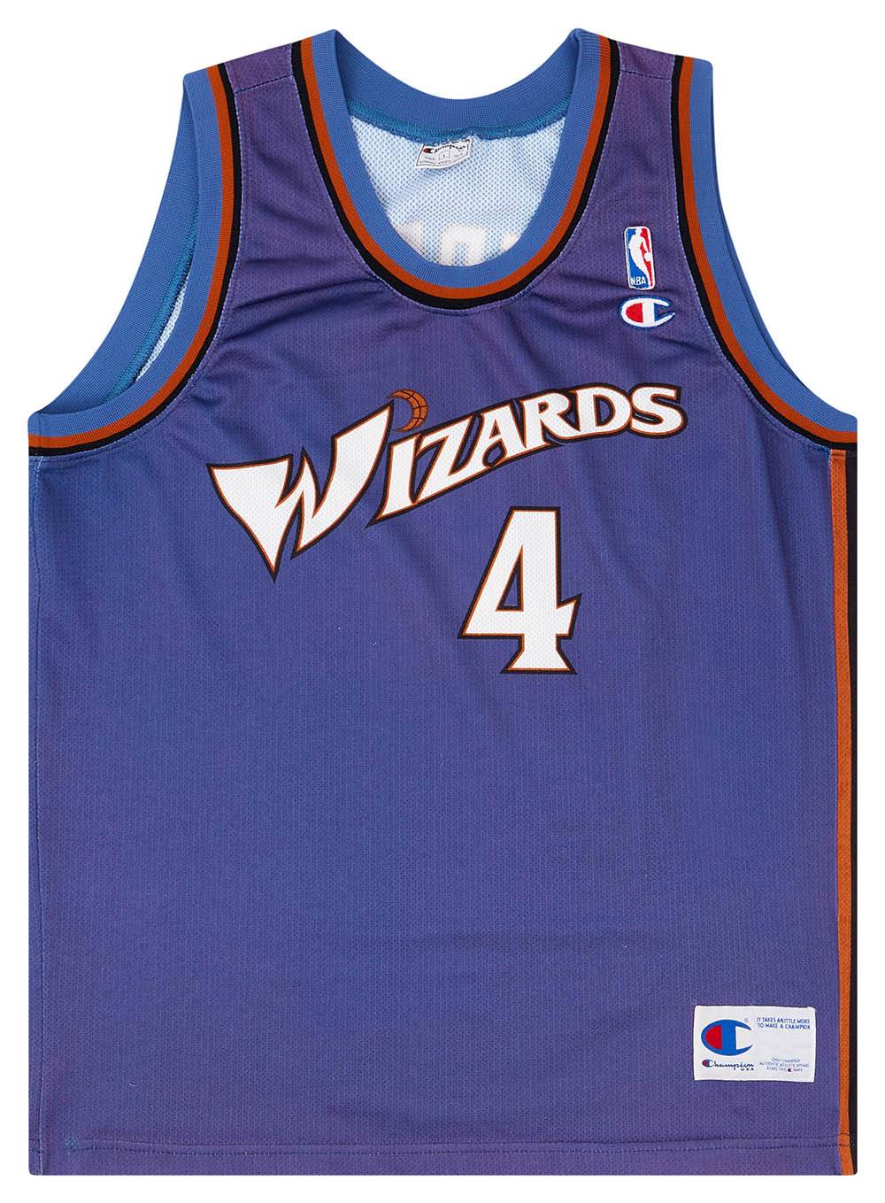 1997-98 Washington Wizards Webber #4 Champion Away Jersey (Very Good) L