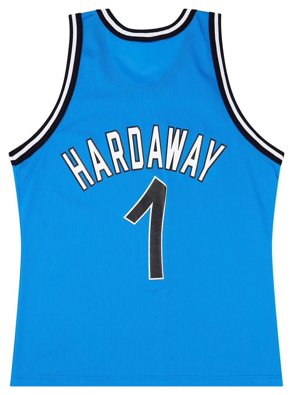 1995-98 Orlando Magic Hardaway #1 Champion Away Jersey (Excellent) L