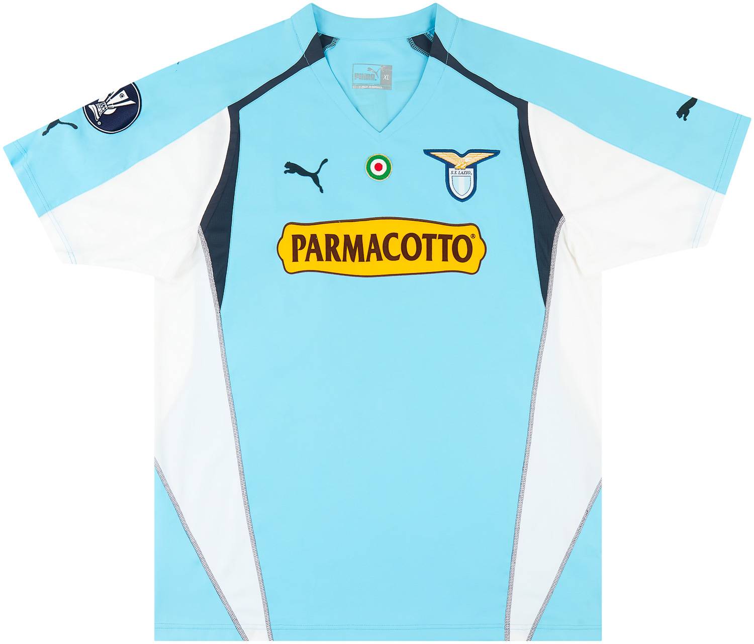 2004-05 Lazio Match Issue UEFA Cup Home Shirt Negro #23