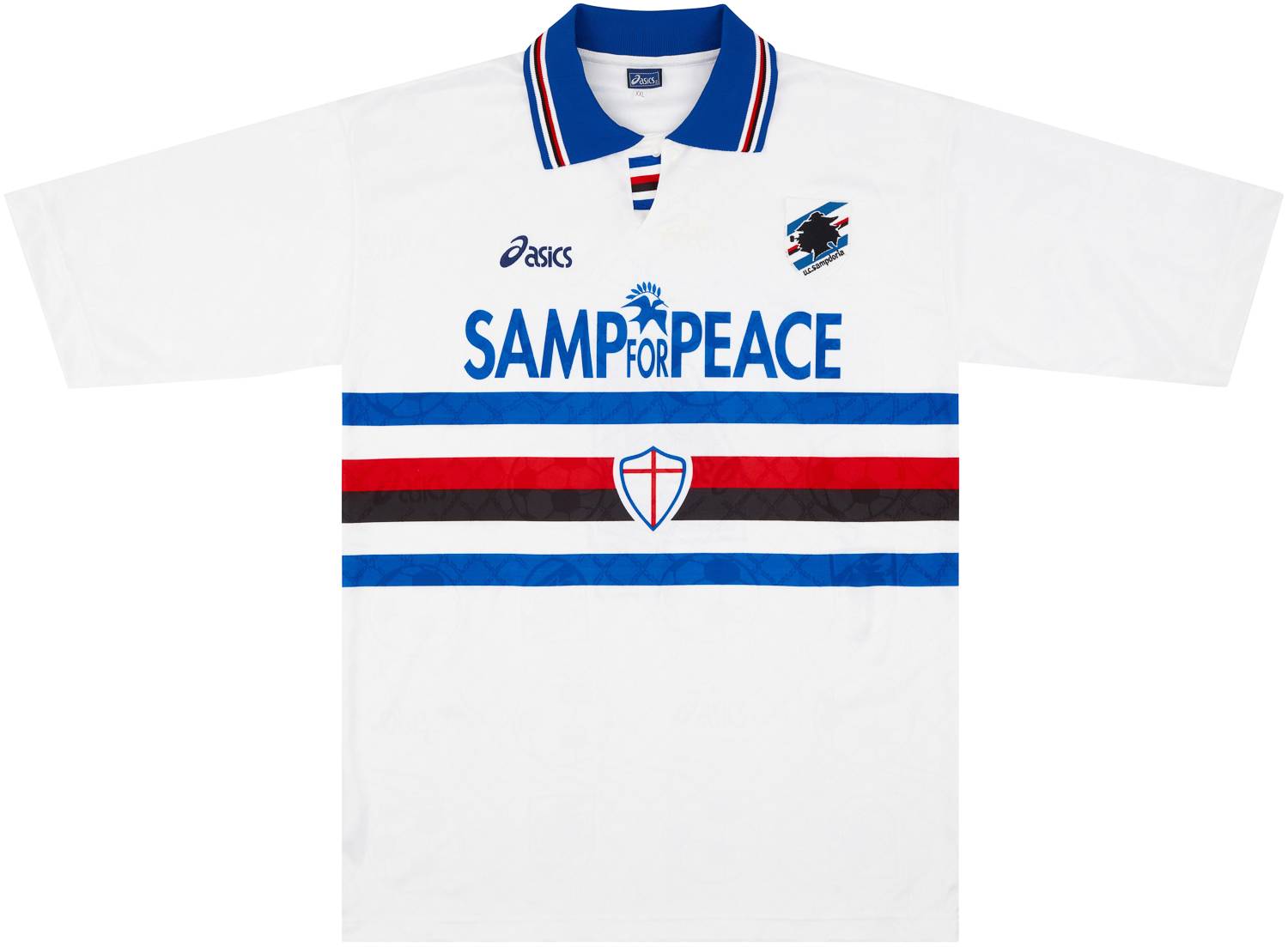 1995-96 Sampdoria Match Worn Away Shirt #4 (Franceschetti) v Rangers