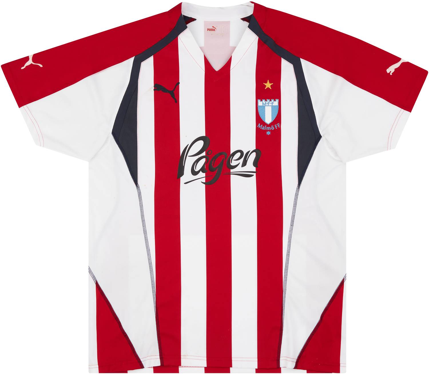 2005-06 Malmo Match Issue Champions League Away Shirt Bech #22