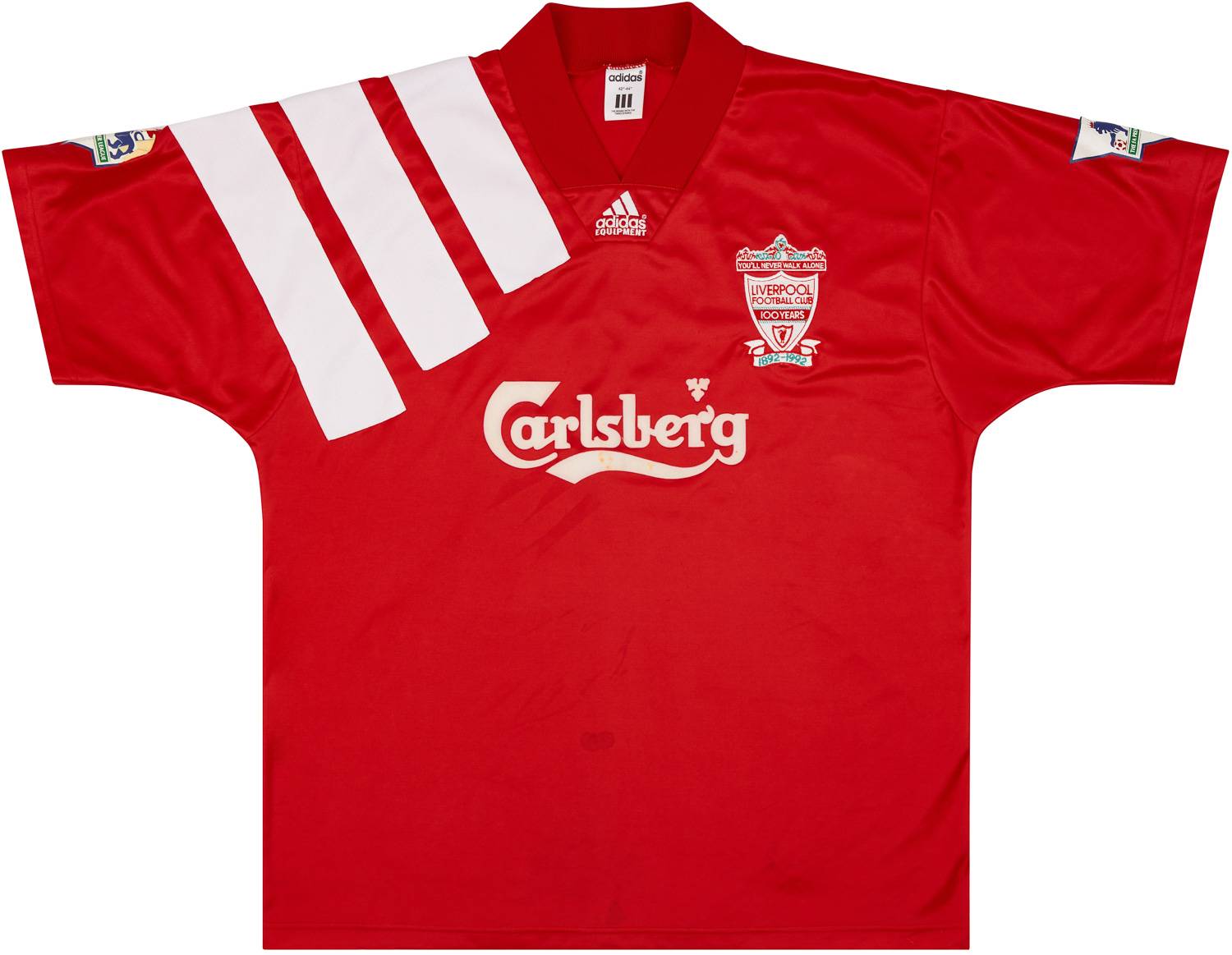 1992-93 Liverpool Match Issue Home Shirt #12