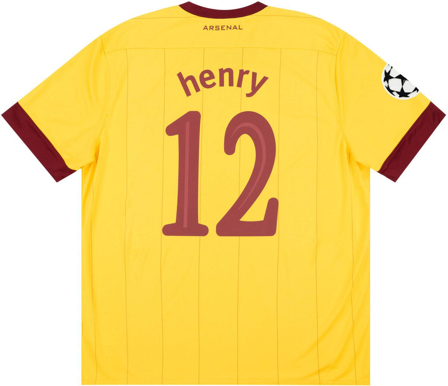 2010 13 Arsenal CL Away Shirt Henry 12 Very Good 7 10 L