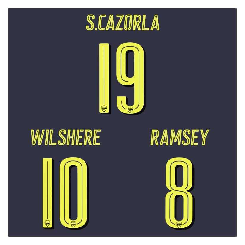 2016-17 Arsenal European Third Name Set