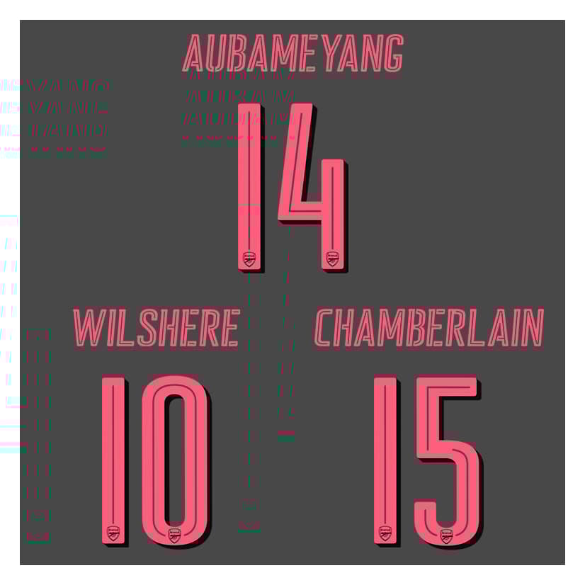 2017-18 Arsenal European Third Name Set