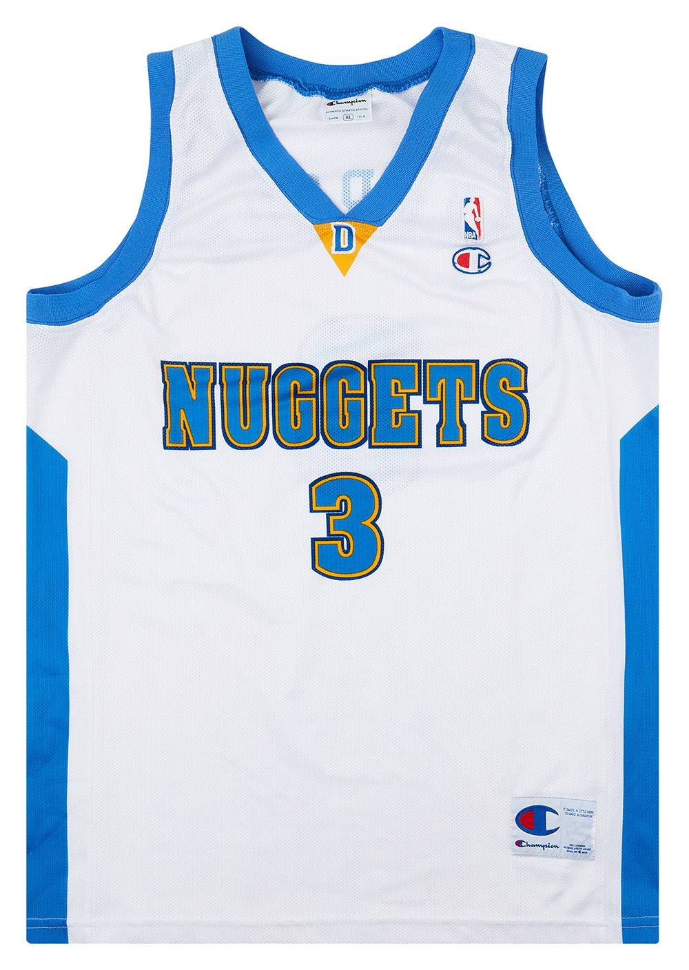 2006 08 Denver Nuggets Iverson 3 Champion Home Jersey Excellent XL