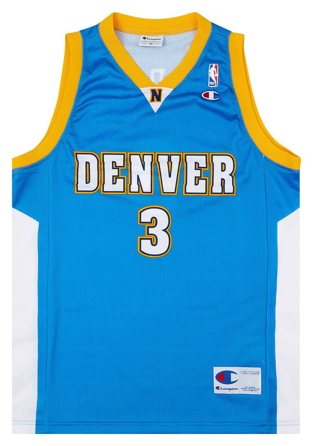 2006 08 Denver Nuggets Iverson 3 Champion Away Jersey Excellent XXL