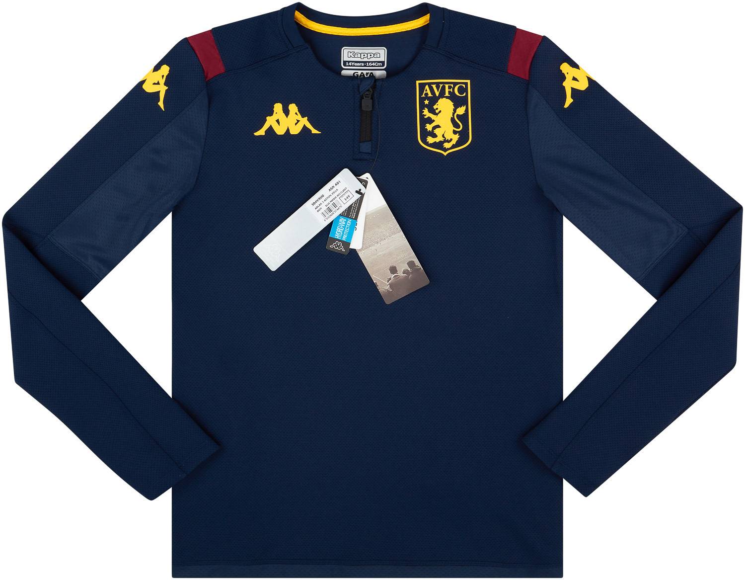 2019-20 Aston Villa Kappa 1/4 Zip Training Top (KIDS)