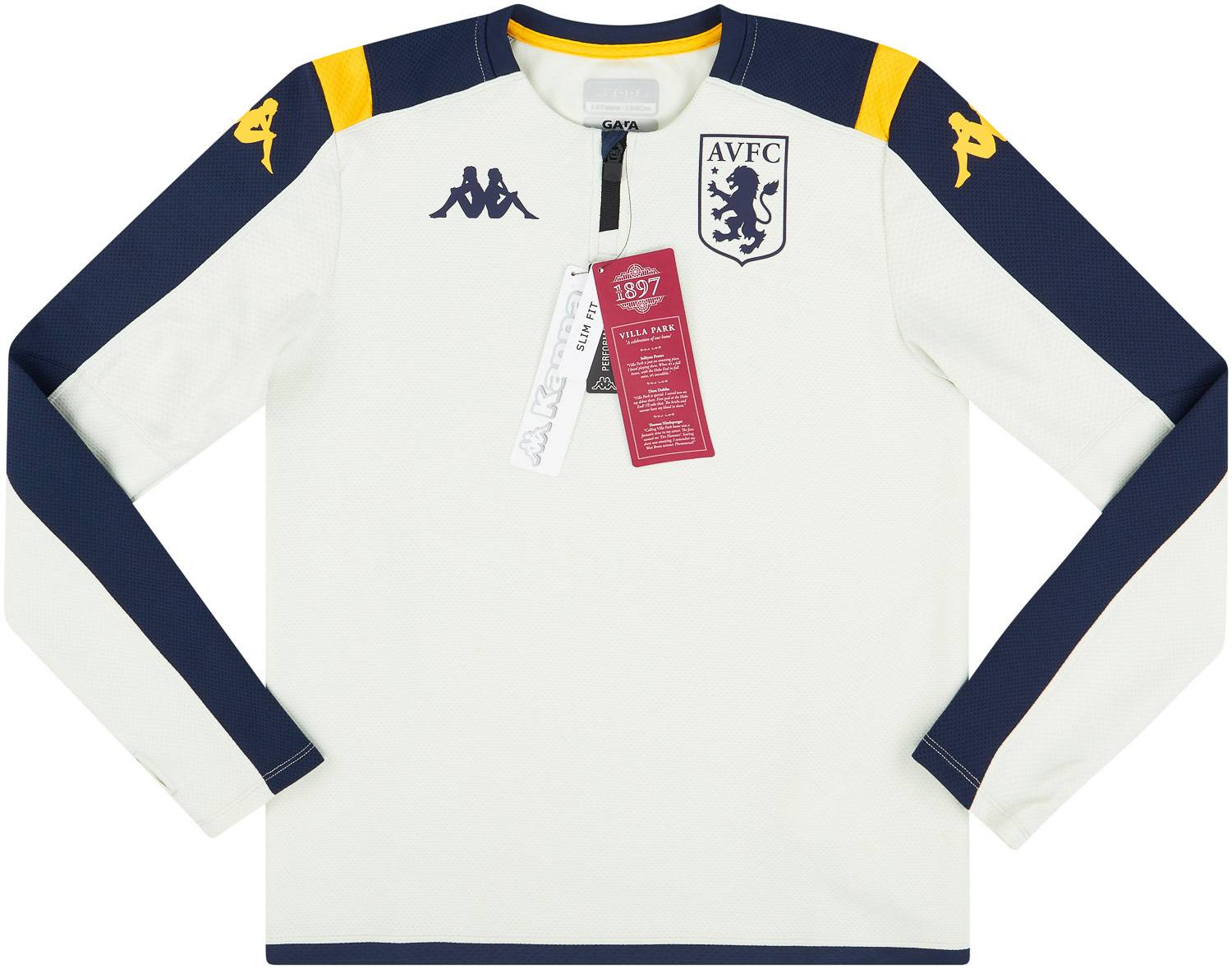 2019-20 Aston Villa Kappa 1/4 Zip Training Top - NEW - (KIDS)