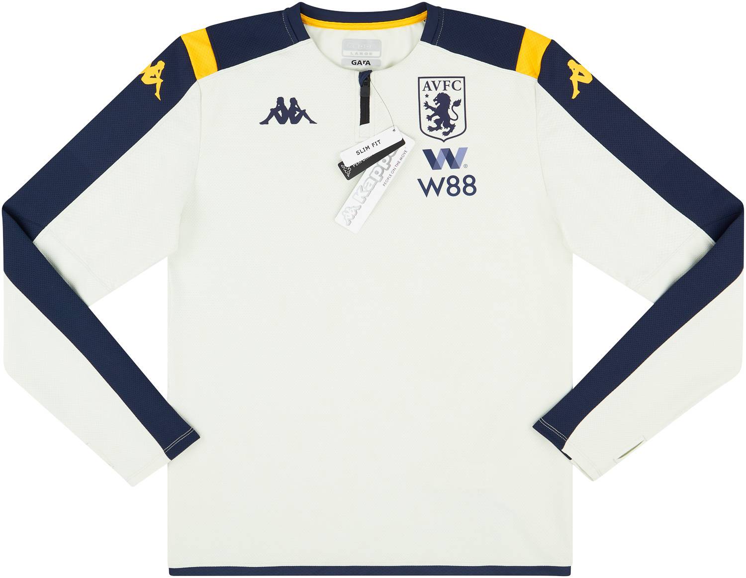 2019-20 Aston Villa Kappa 1/4 Zip Training Top - NEW