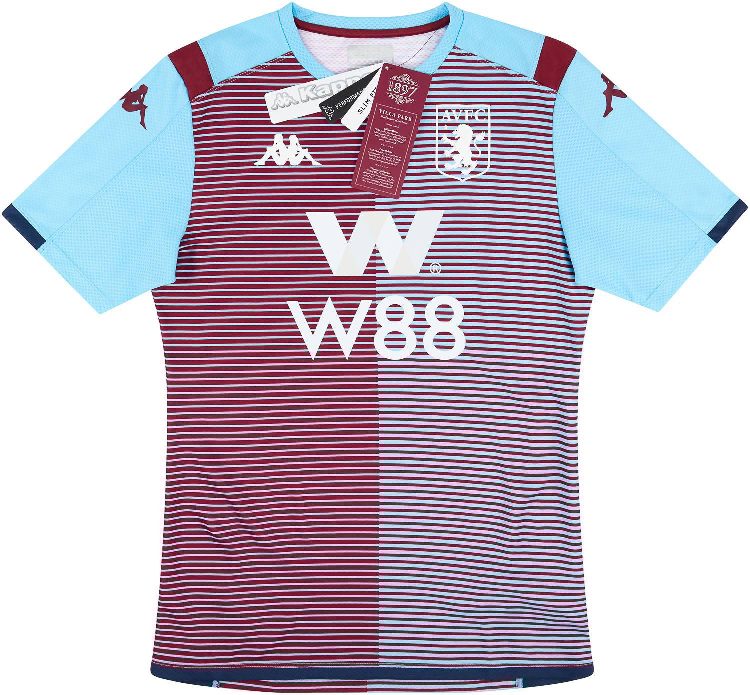 2019-20 Aston Villa Kappa Pre-Match Training Shirt - NEW