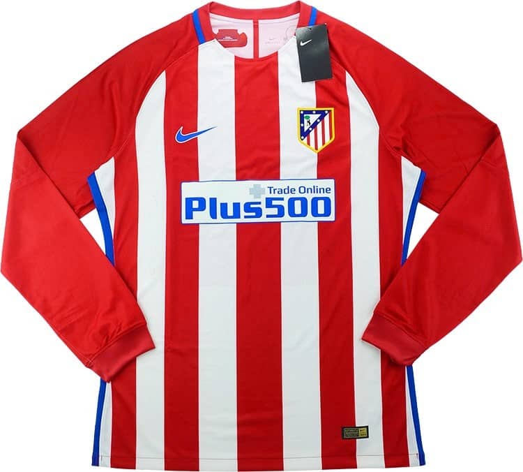 2016-17 Atletico Madrid Player Issue European Home L/S Shirt