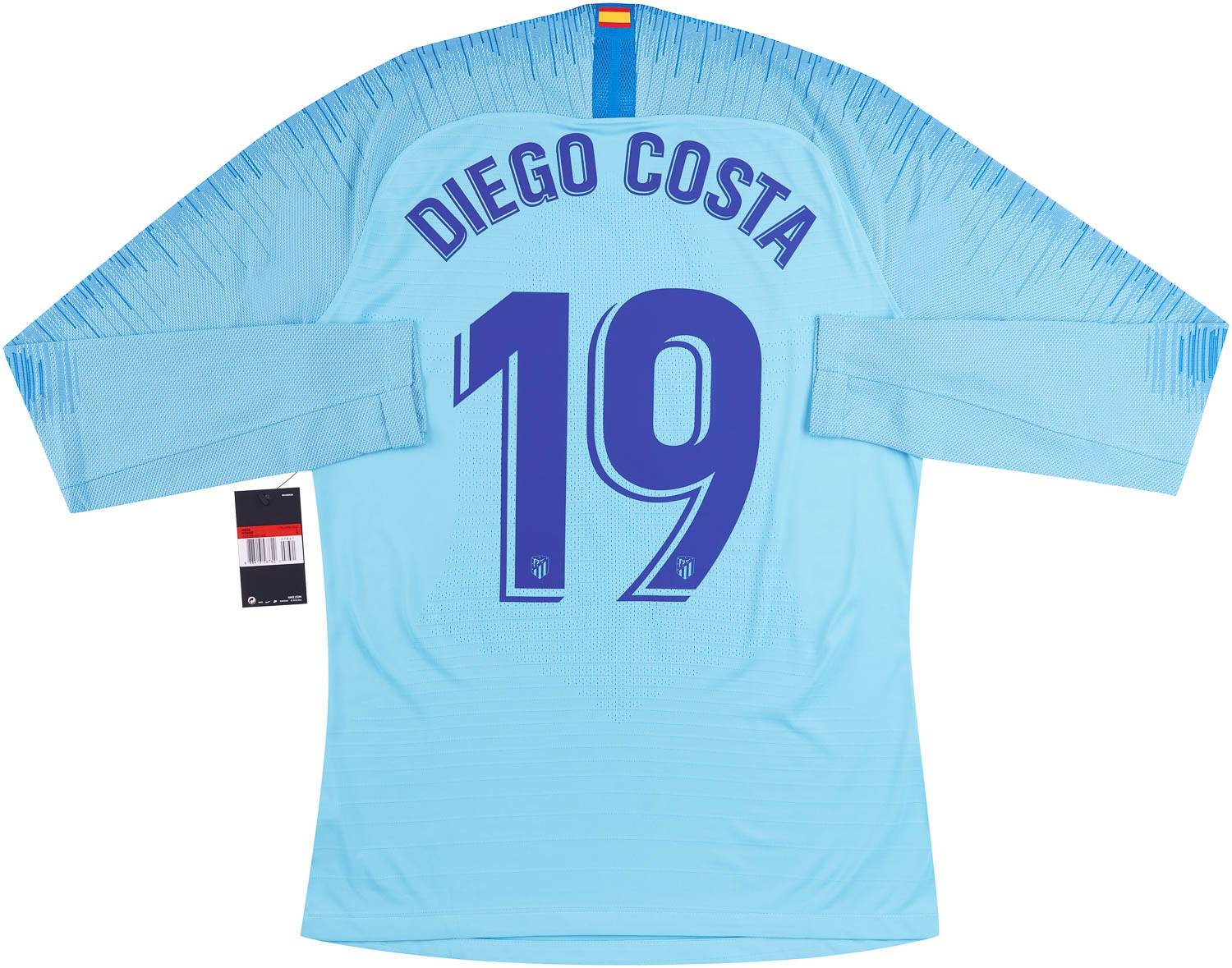 2018-19 Atletico Madrid Player Issue Away L/S Shirt Diego Costa #19 - NEW