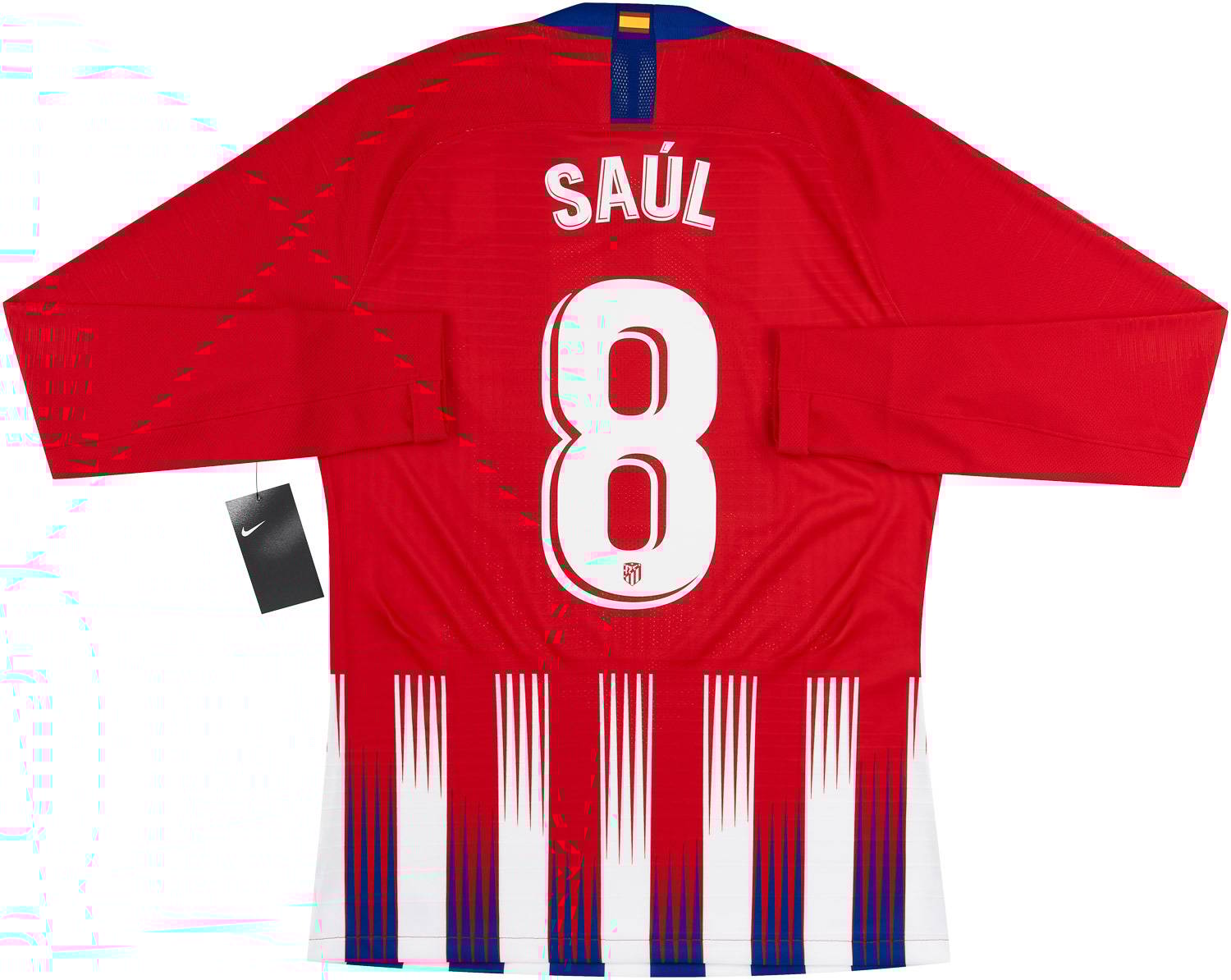 2018-19 Atletico Madrid Player Issue Home L/S Shirt Saúl #8 M