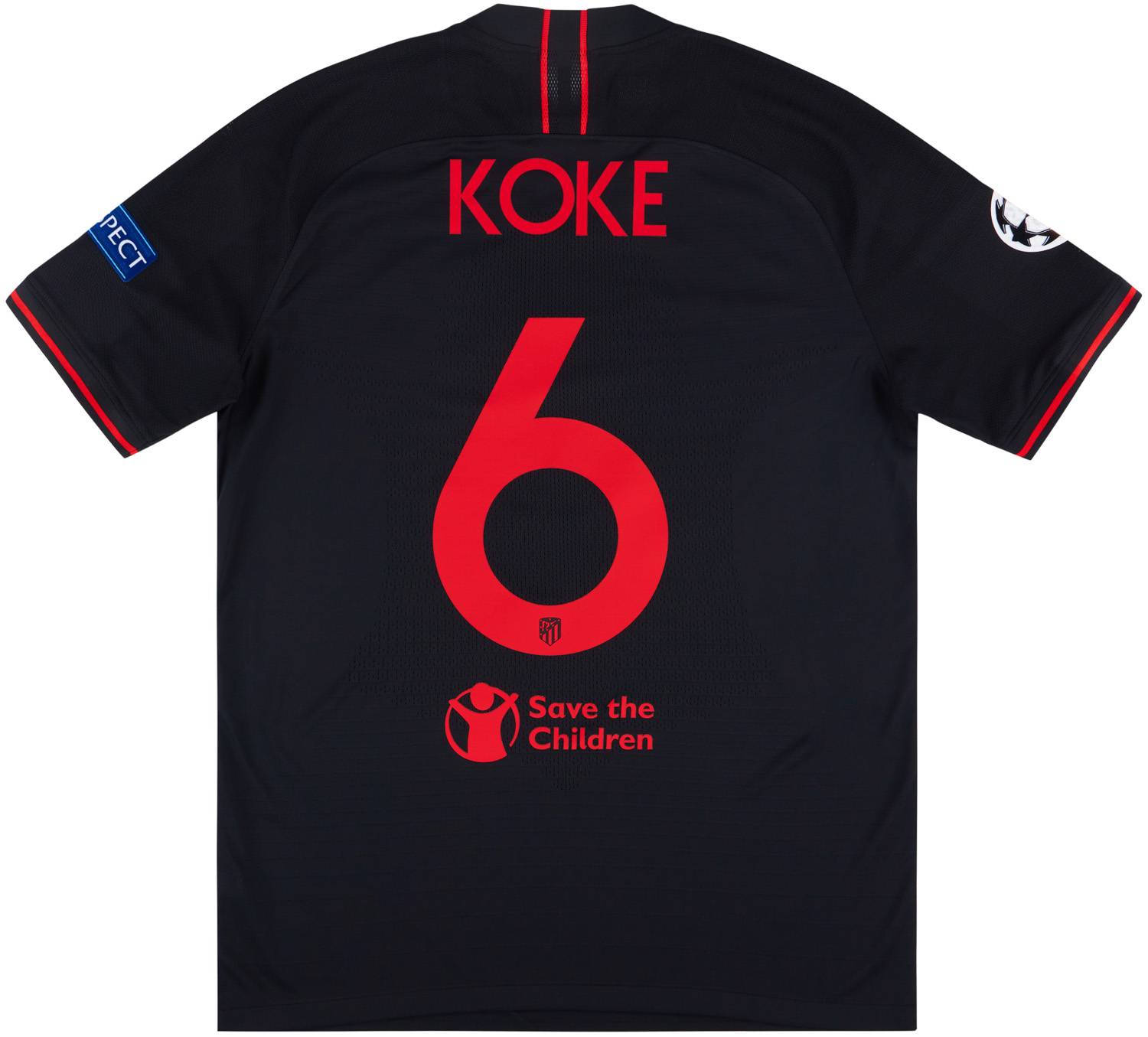 2019-20 Atletico Madrid Player Issue Vaporknit European Away Shirt Koke #6