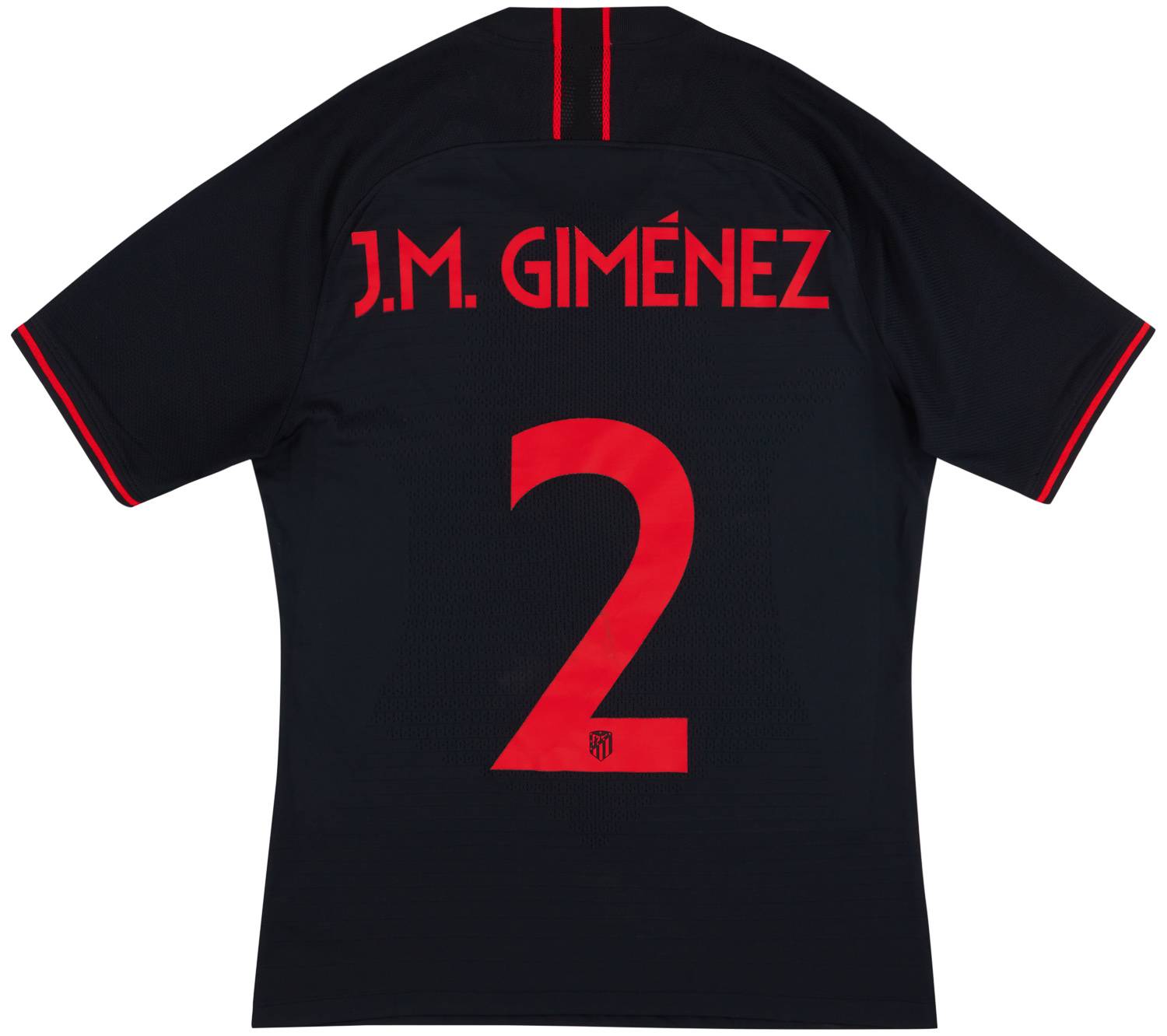 2019-20 Atletico Madrid Player Issue Vaporknit European Away Shirt J.M. Giménez #2