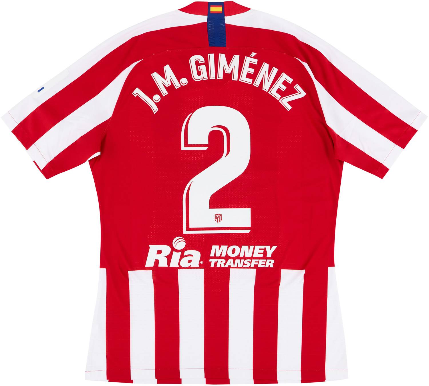 2019-20 Atletico Madrid Player Issue Vaporknit Domestic Home Shirt J.M. Giménez #2