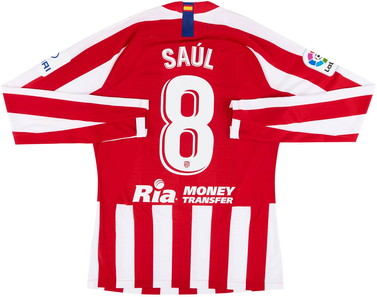 2019-20 Atletico Madrid Player Issue Vaporknit Domestic Home L/S Shirt Saúl #8