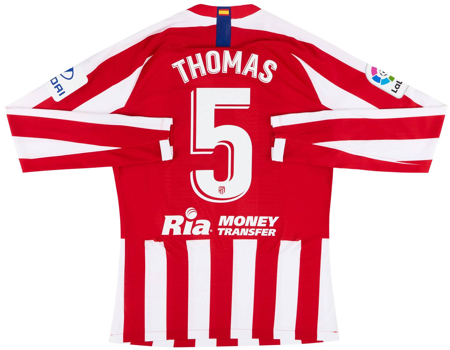 2019-20 Atletico Madrid Player Issue Vaporknit Domestic Home L/S Shirt Thomas #5