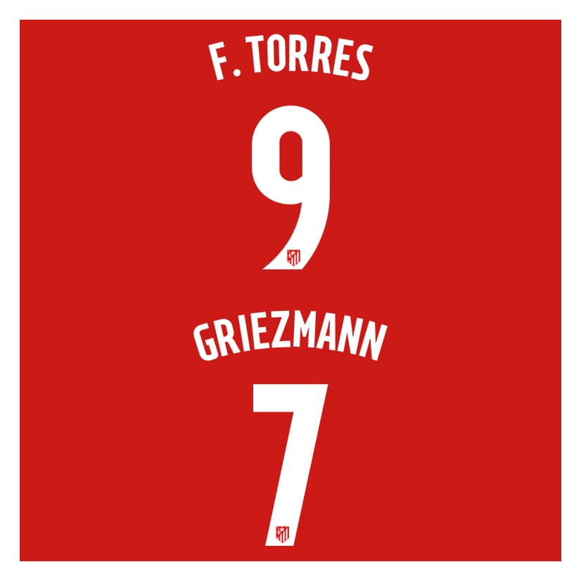 2016-17 Atlético Madrid Home European Name Set