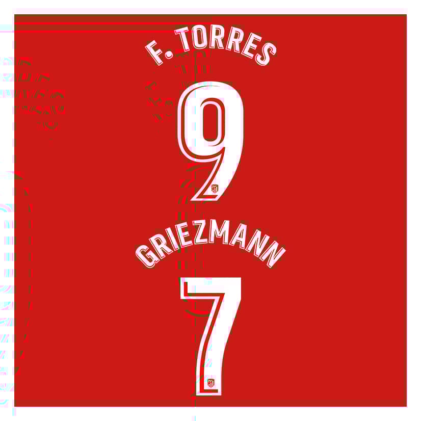 2017-18 Atlético Madrid Home Name Set