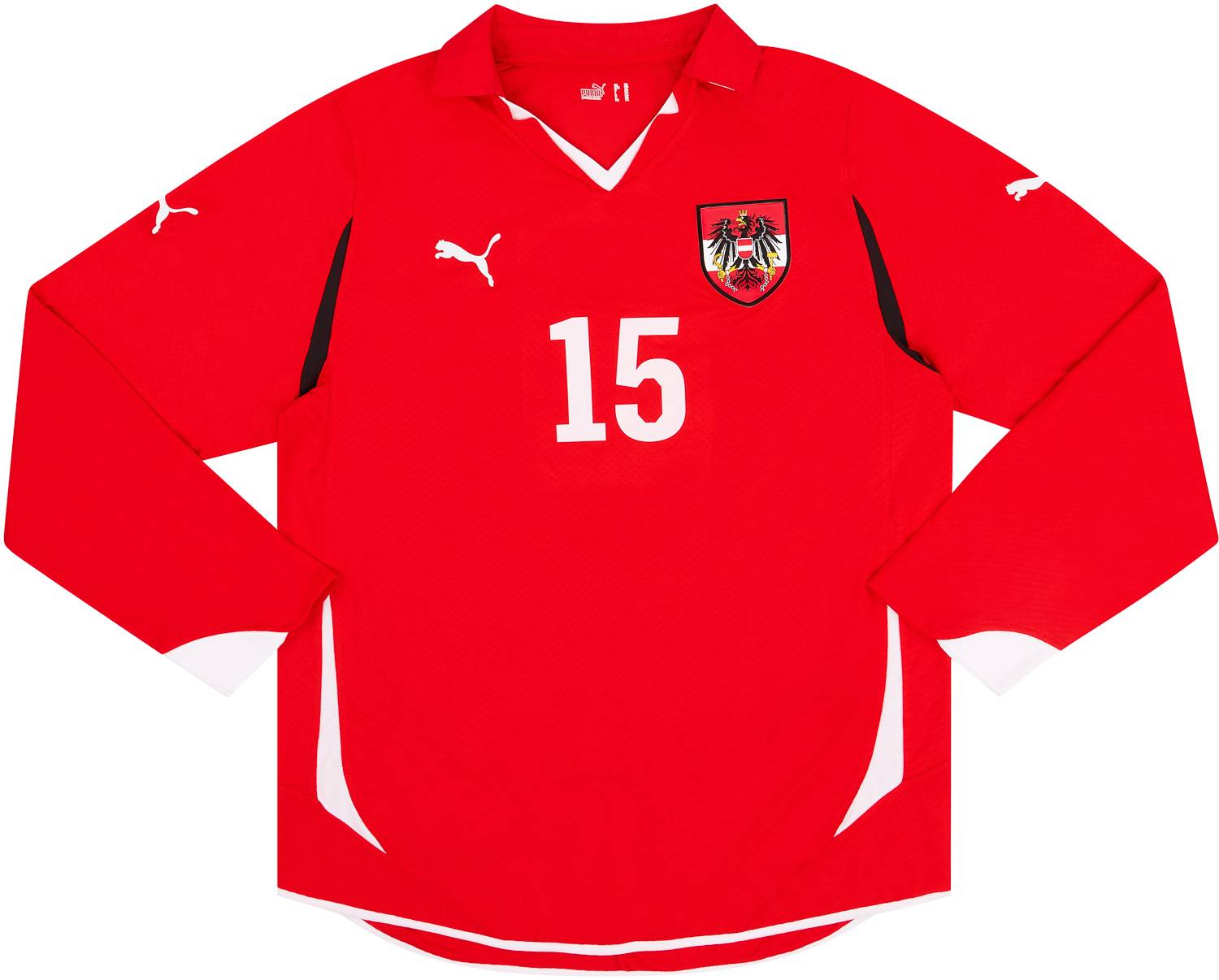 2010 Austria Match Worn Home L/S Shirt Proedl #15 (v Denmark)
