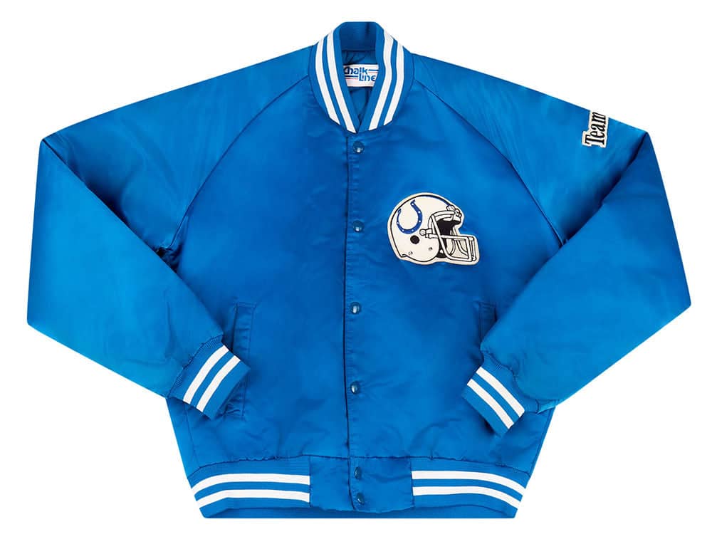 1990s Indianapolis Colts Chalk Line Satin Varsity Jacket M