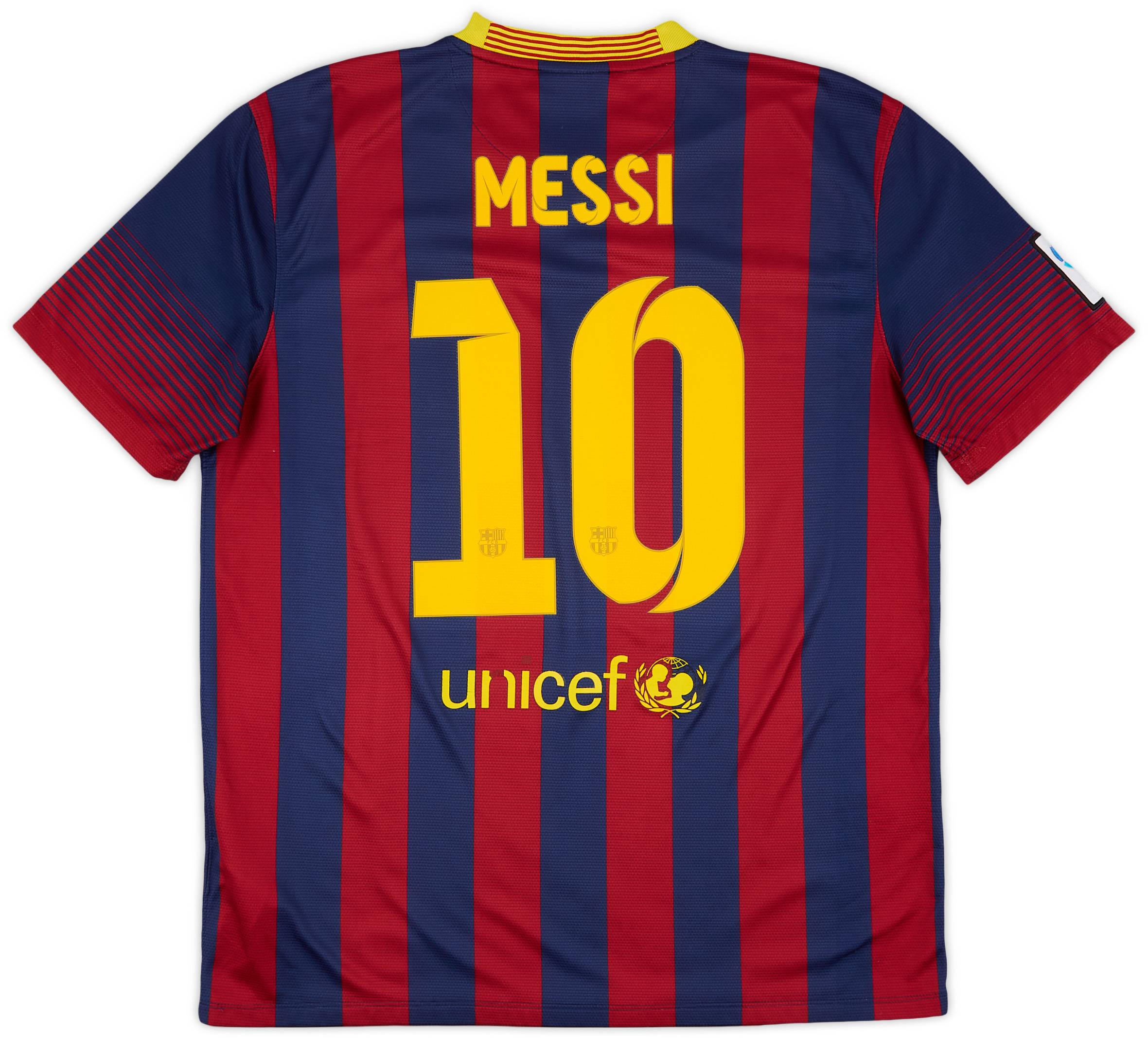 2013-14 Barcelona Home Shirt Messi #10 - 7/10 - (L)