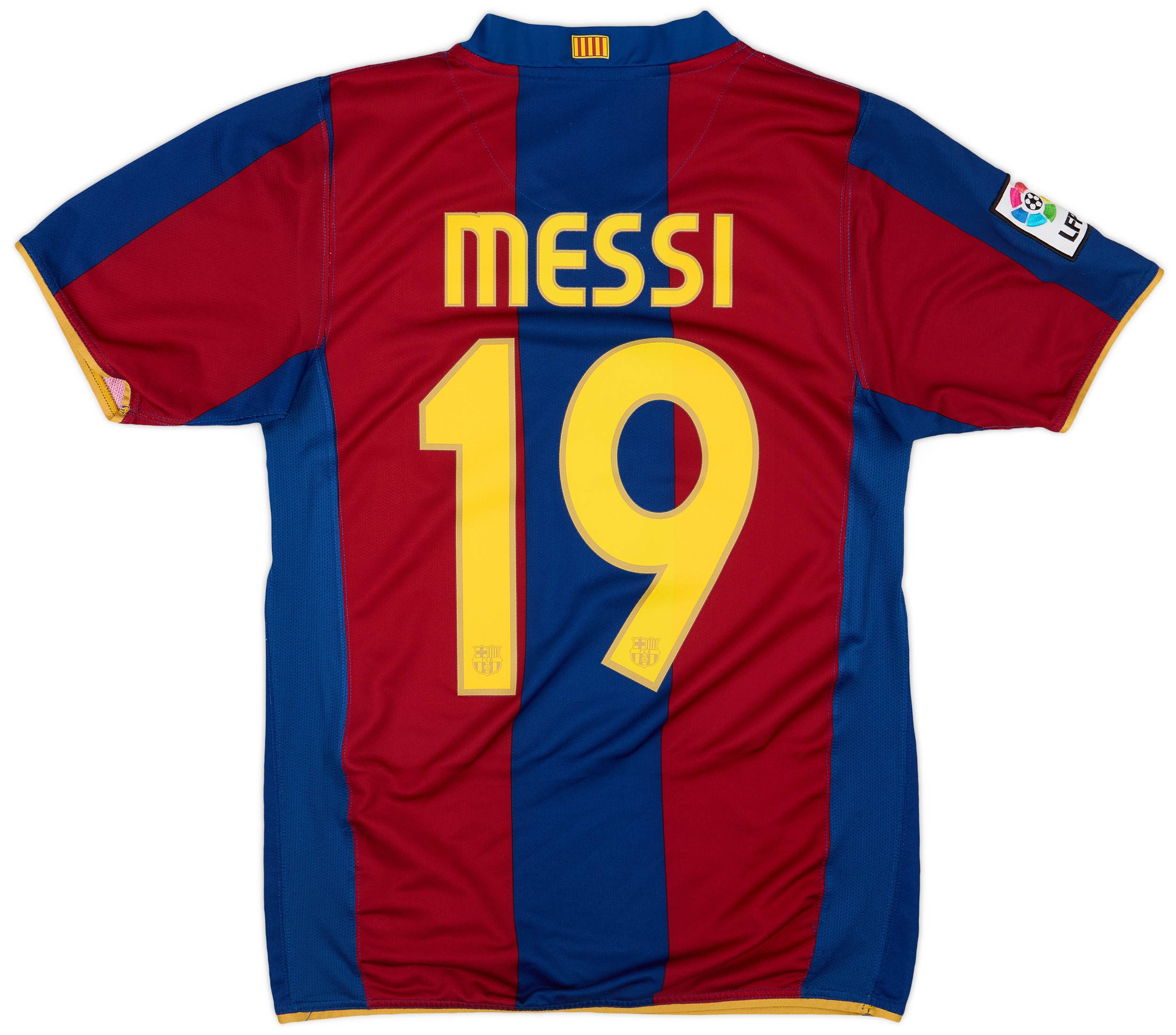 2007-08 Barcelona Home Shirt Messi #19 - 8/10 - (S)