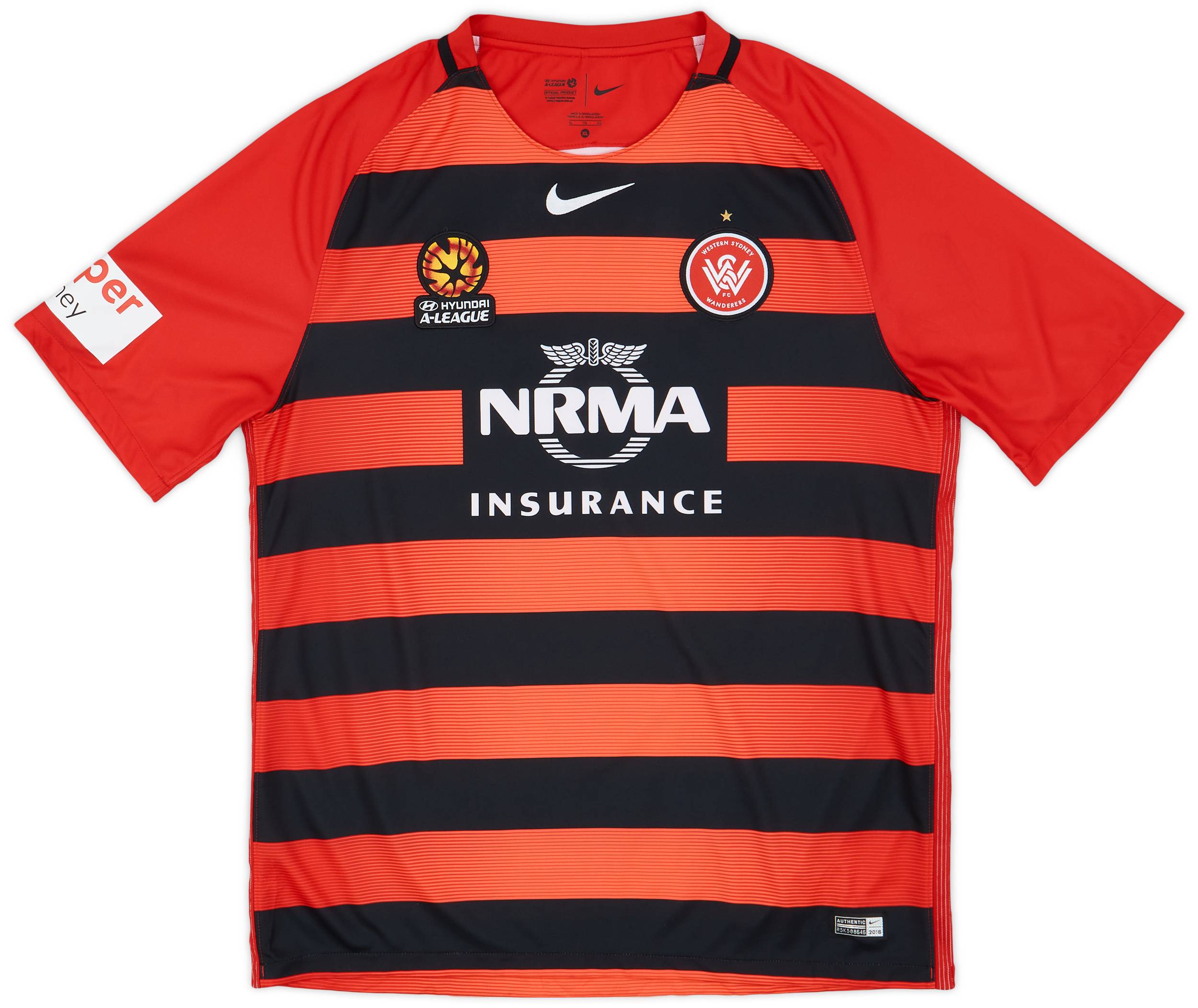 2016-17 Western Sydney Wanderers Home Shirt - 8/10 - (XL)