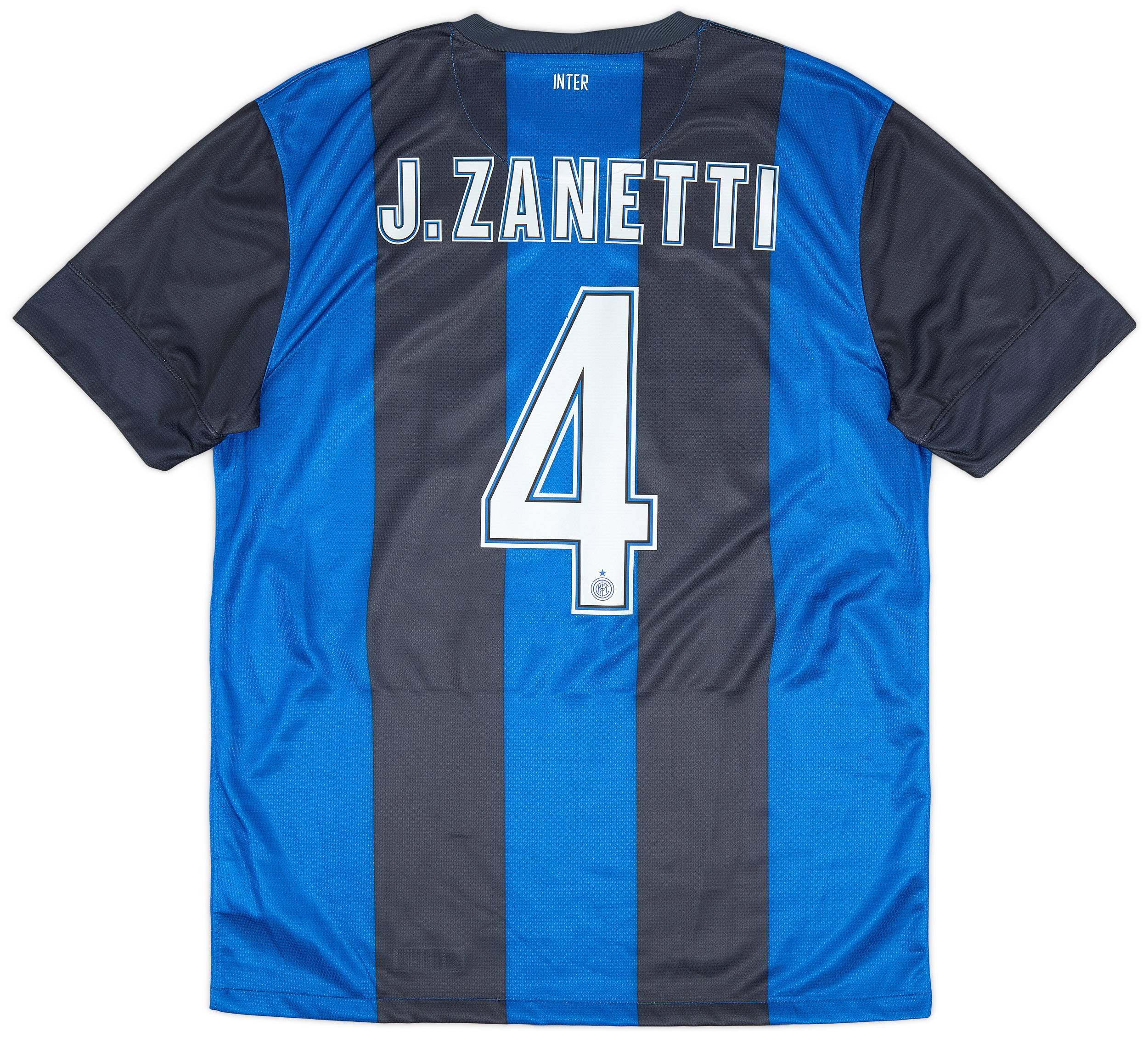 2012-13 Inter Milan Home Shirt Zanetti #4 (L)