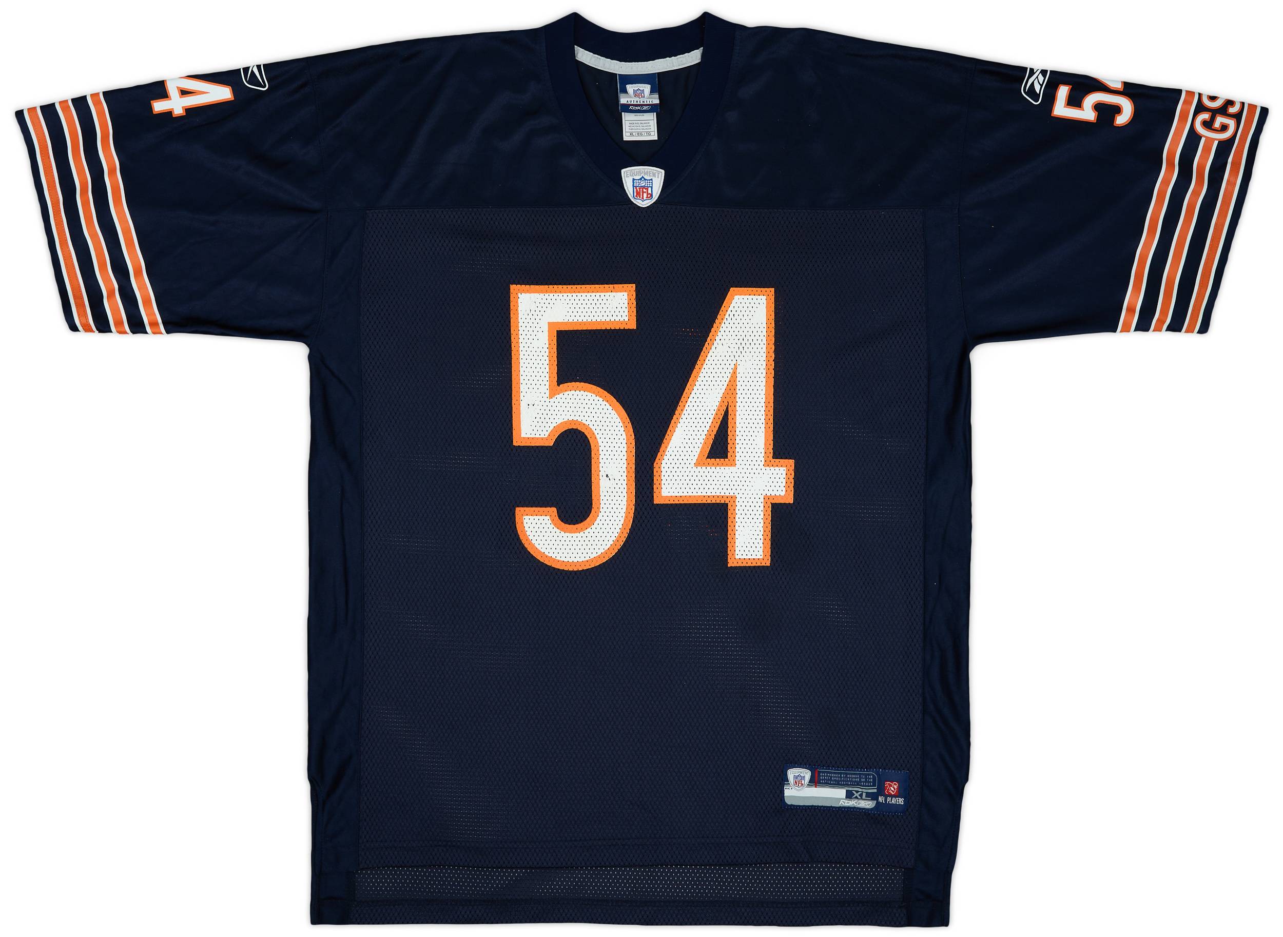 2007 Chicago Bears Urlacher #54 Reebok On Field Home Jersey - 7/10 - (XL)
