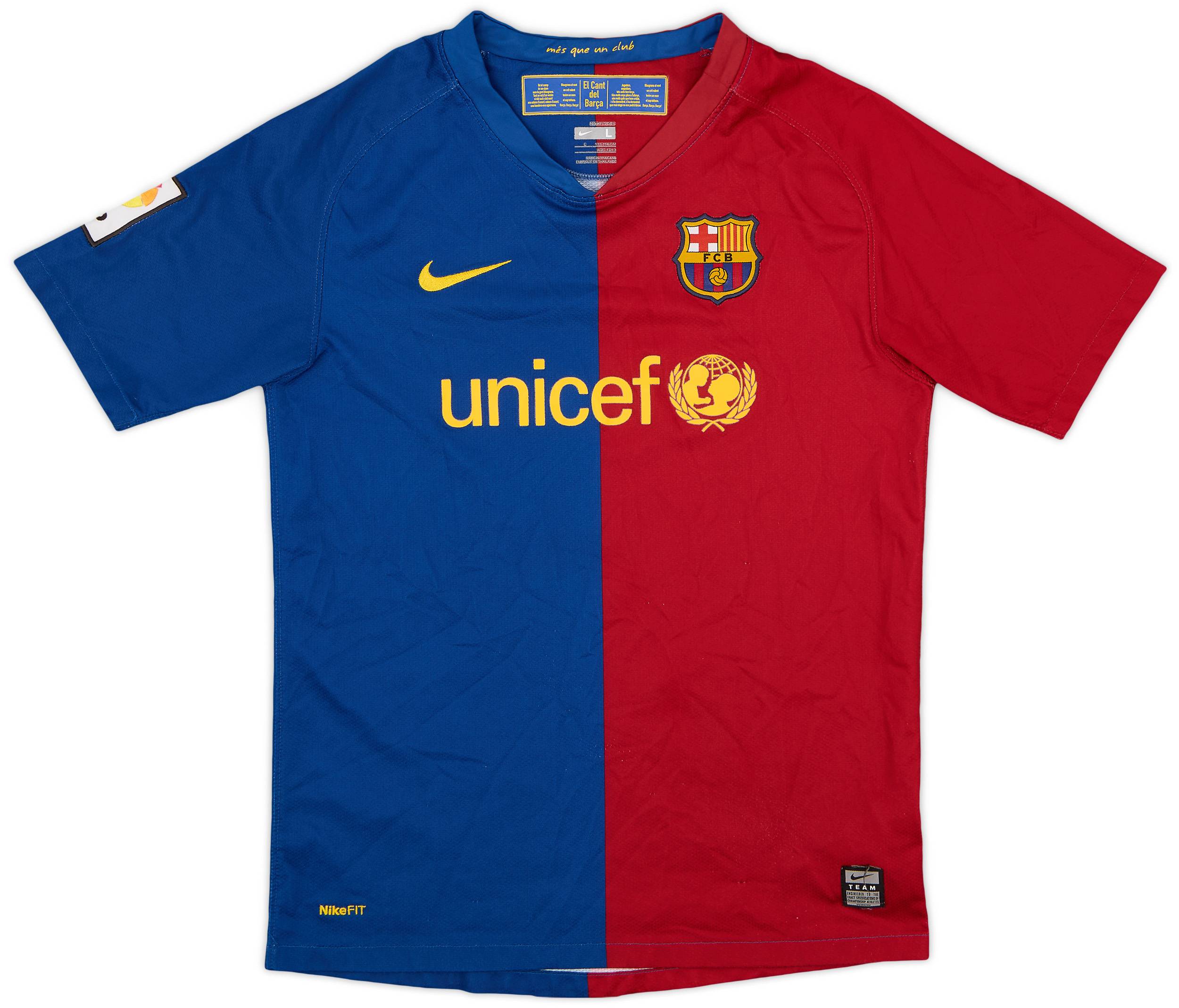 2008-09 Barcelona Home Shirt - 7/10 - (L.Boys)