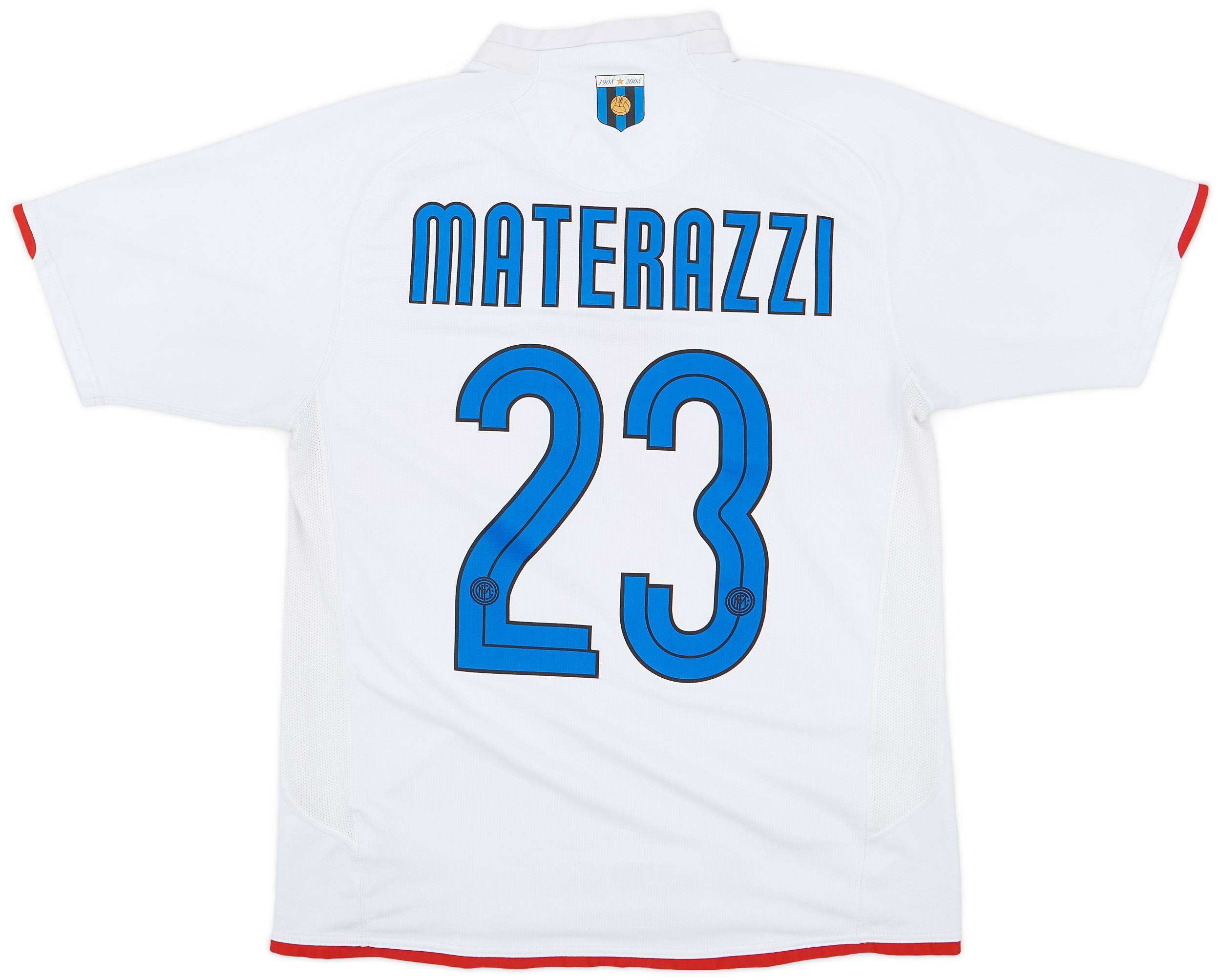 2007-08 Inter Milan Centenary Away Shirt Materazzi #23 - 7/10 - (M)