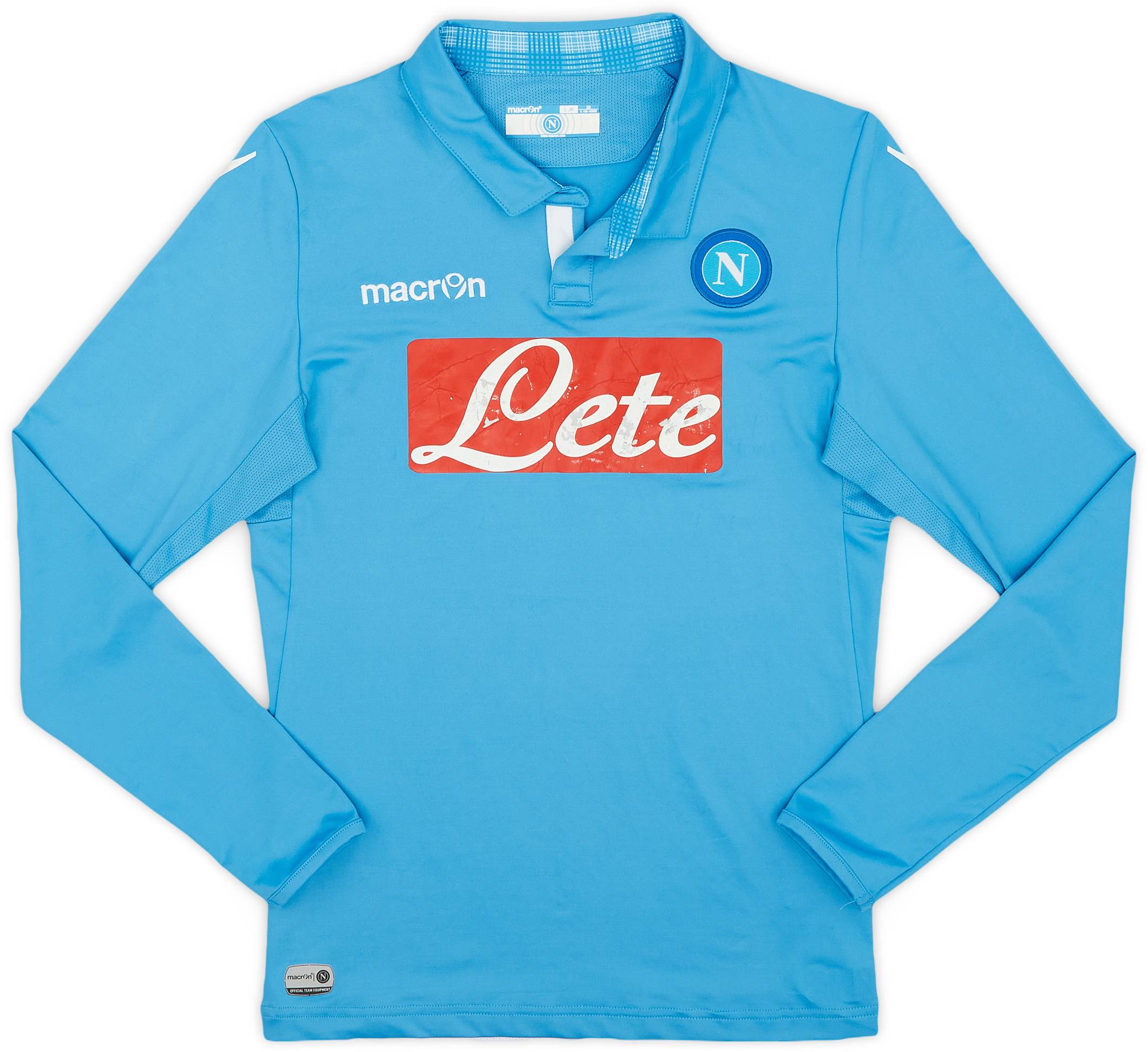2014-15 Napoli Home L/S Shirt - 5/10 - (L.Boys)