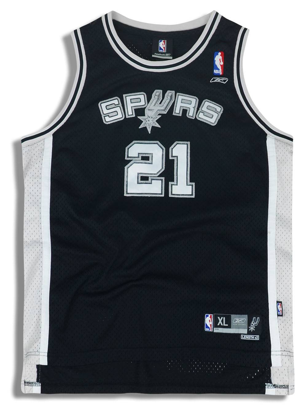 2004 06 San Antonio Spurs Duncan 21 Reebok Swingman Jersey Away Y