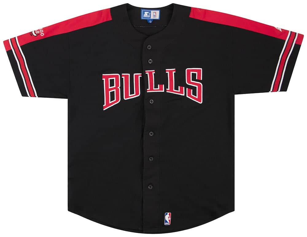 1990s Chicago Bulls Starter Baseball Jersey L