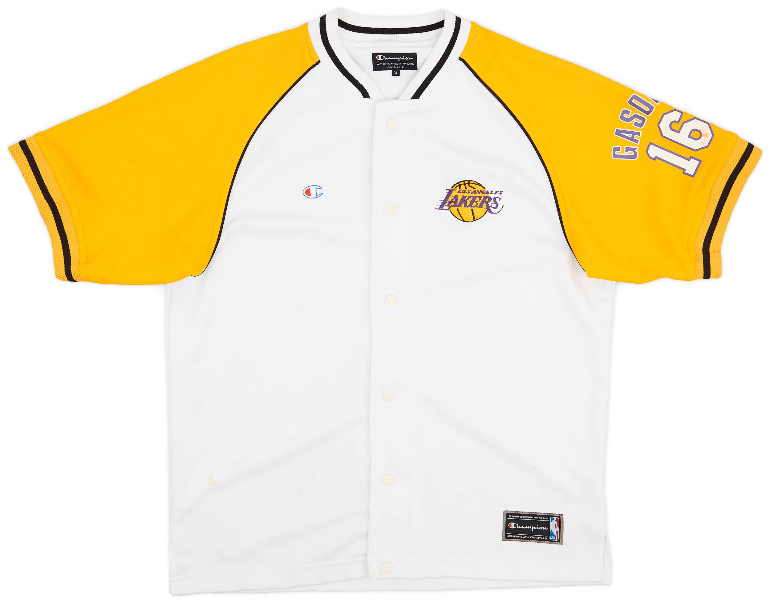 2008-10 LA Lakers Gasol #16 Champion Shooting Shirt - 5/10 - (S)