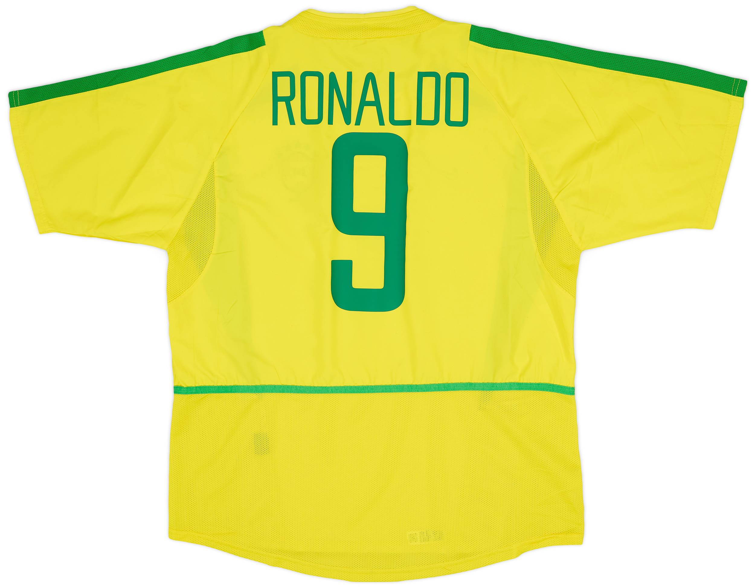 2002-04 Brazil Home Shirt Ronaldo #9 - 8/10 - (L)