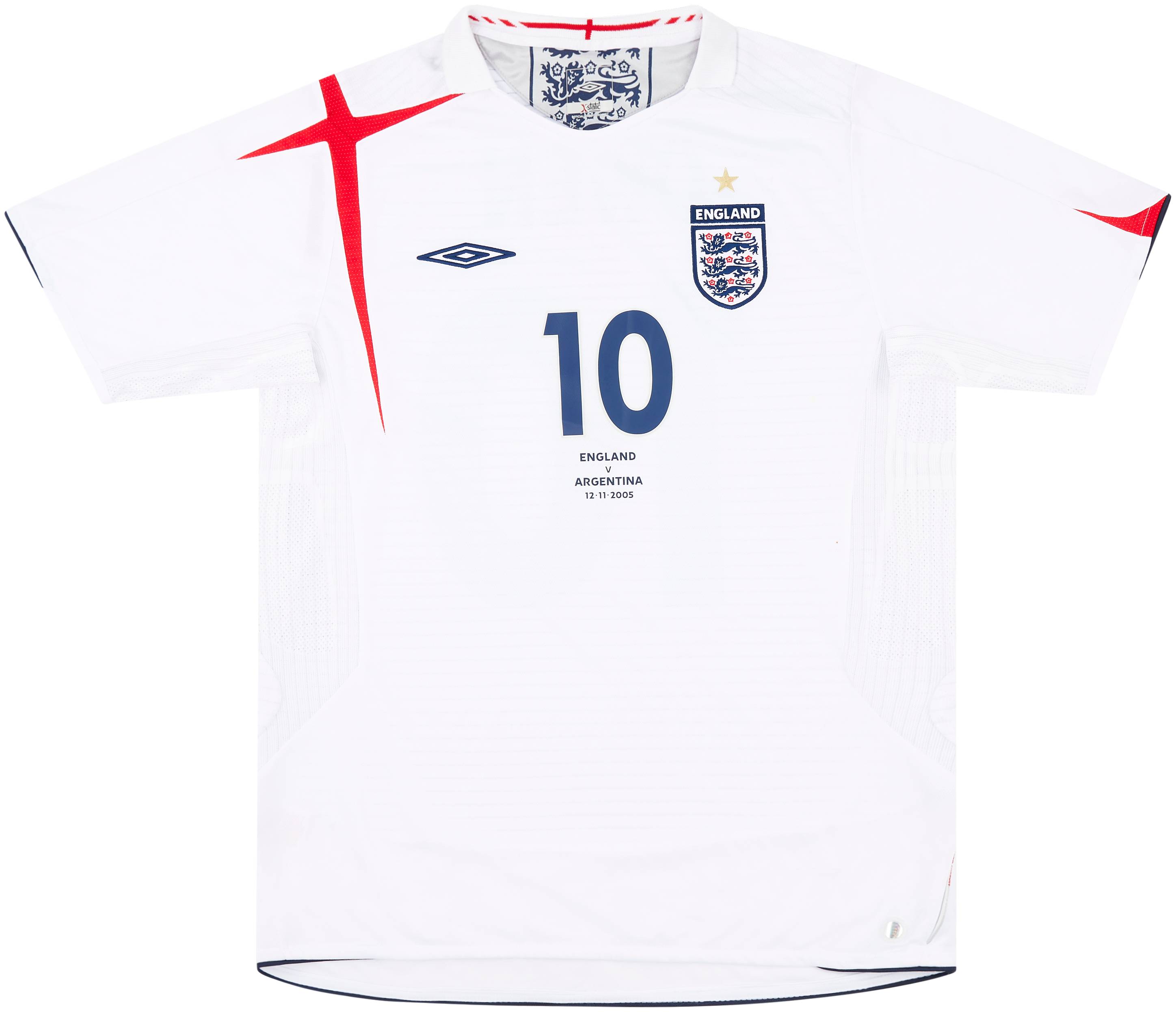 2005 England Match Issue Home Shirt Owen #10 (v Argentina)