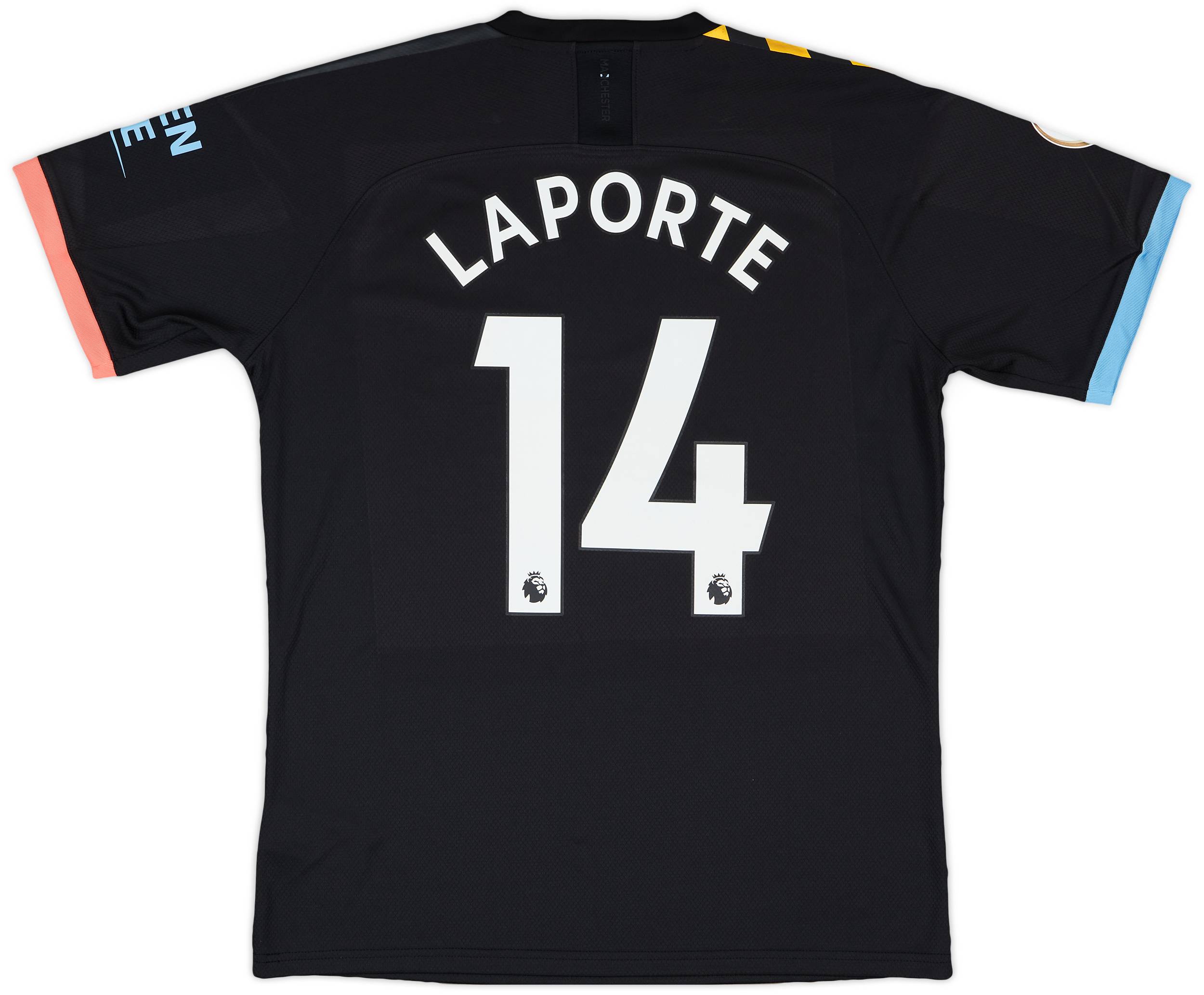 2019-20 Manchester City Match Issue Away Shirt Laporte #14