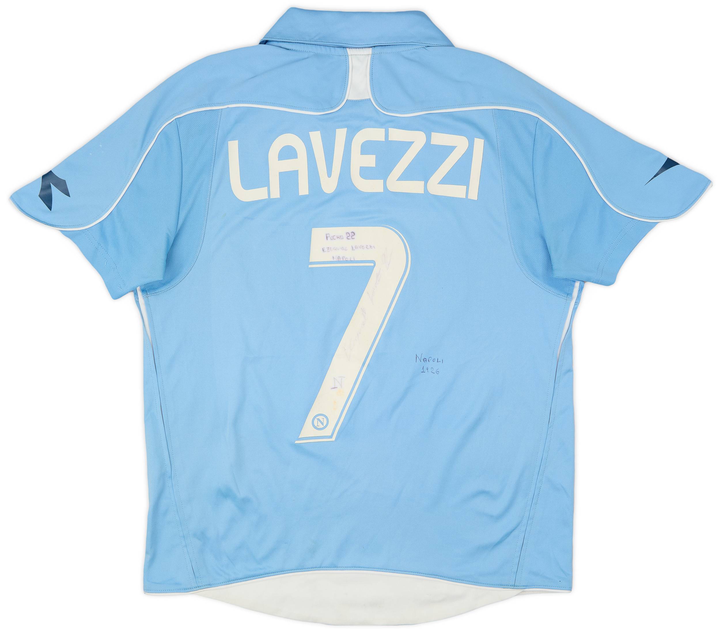 2008-09 Napoli Home Shirt Lavezzi #7 - 4/10 - (S)