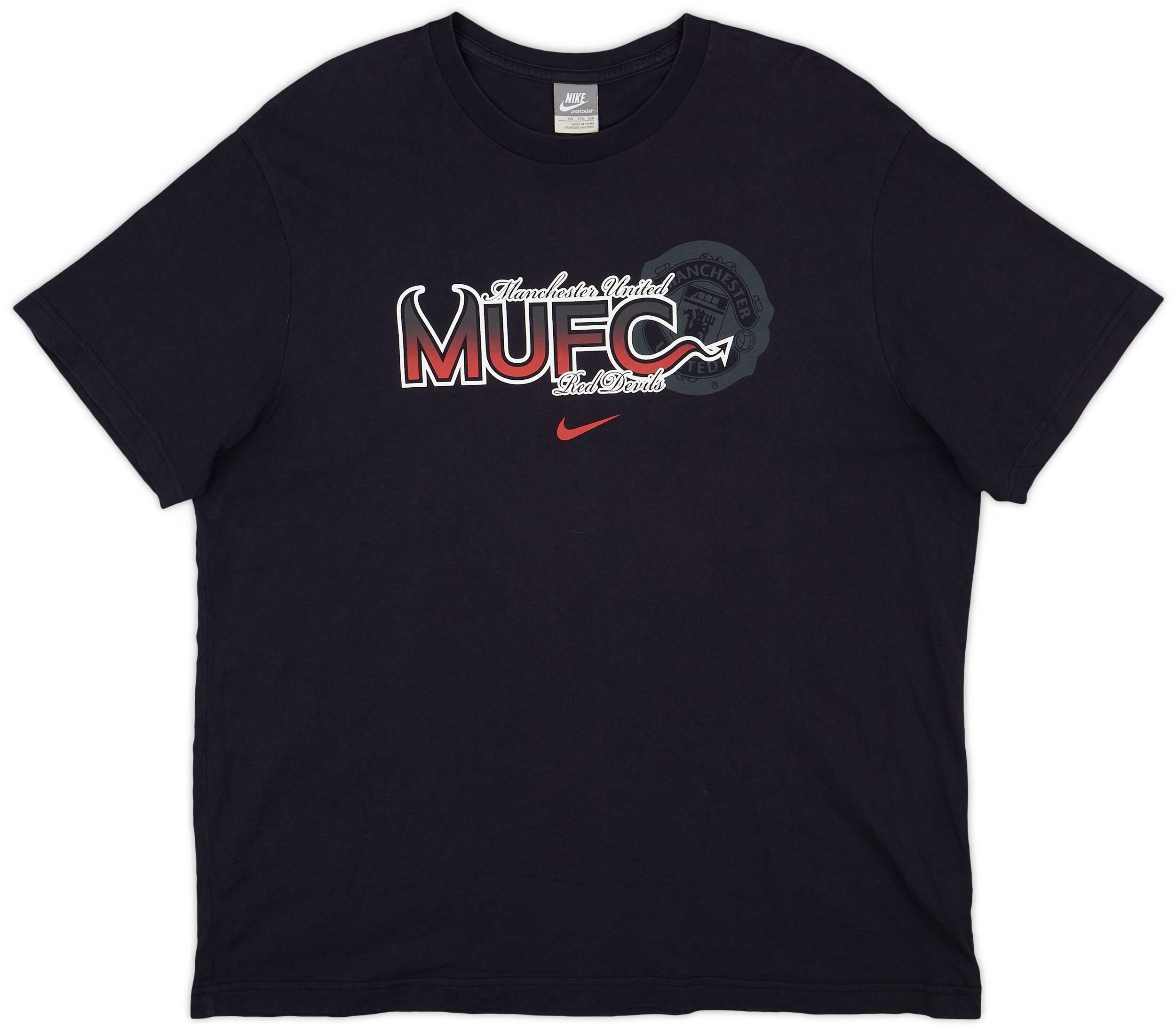 2009-10 Manchester United Nike Graphic Tee - 9/10 - (XXL)
