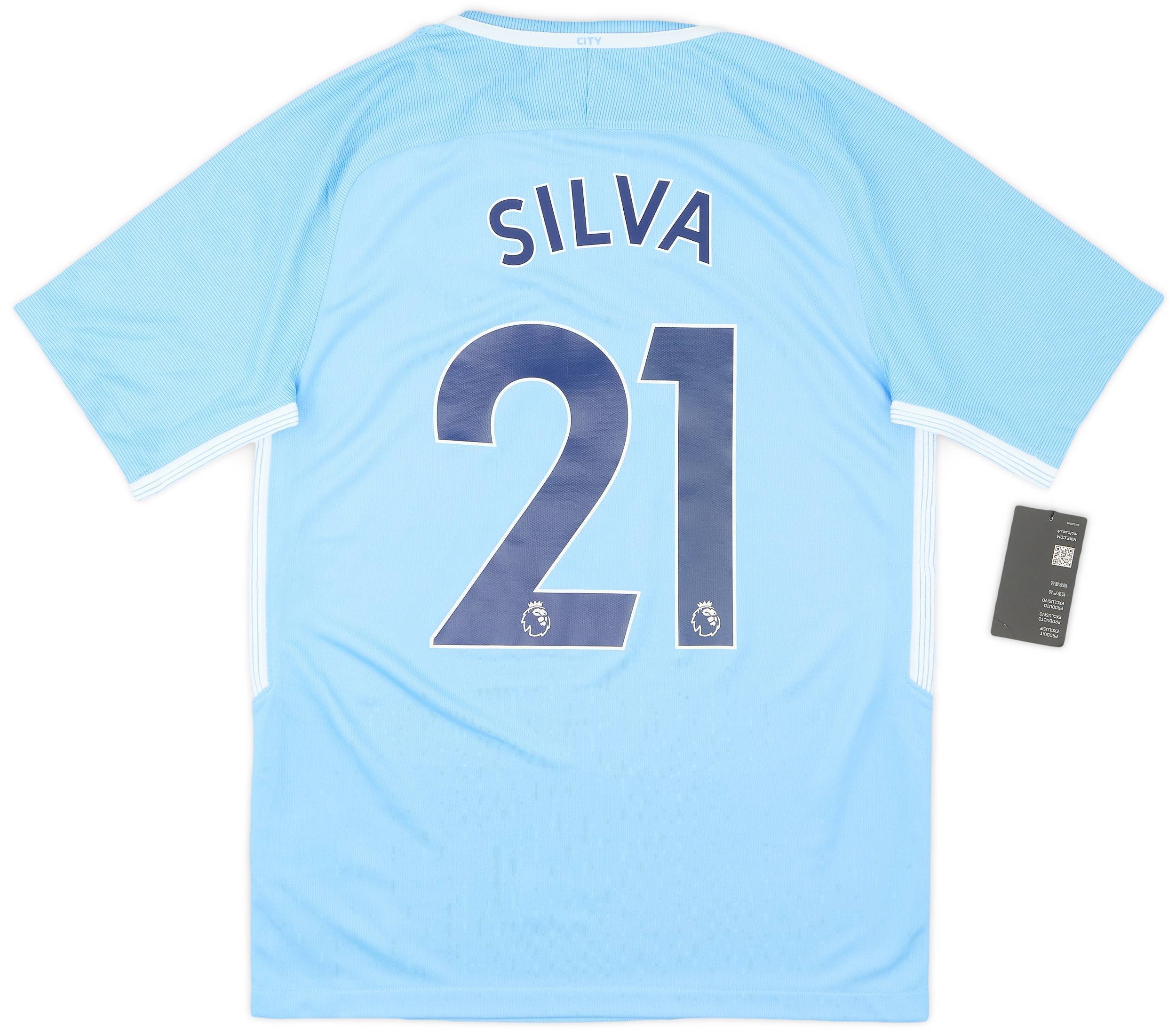 2017-18 Manchester City Home Shirt Silva #21 (S)