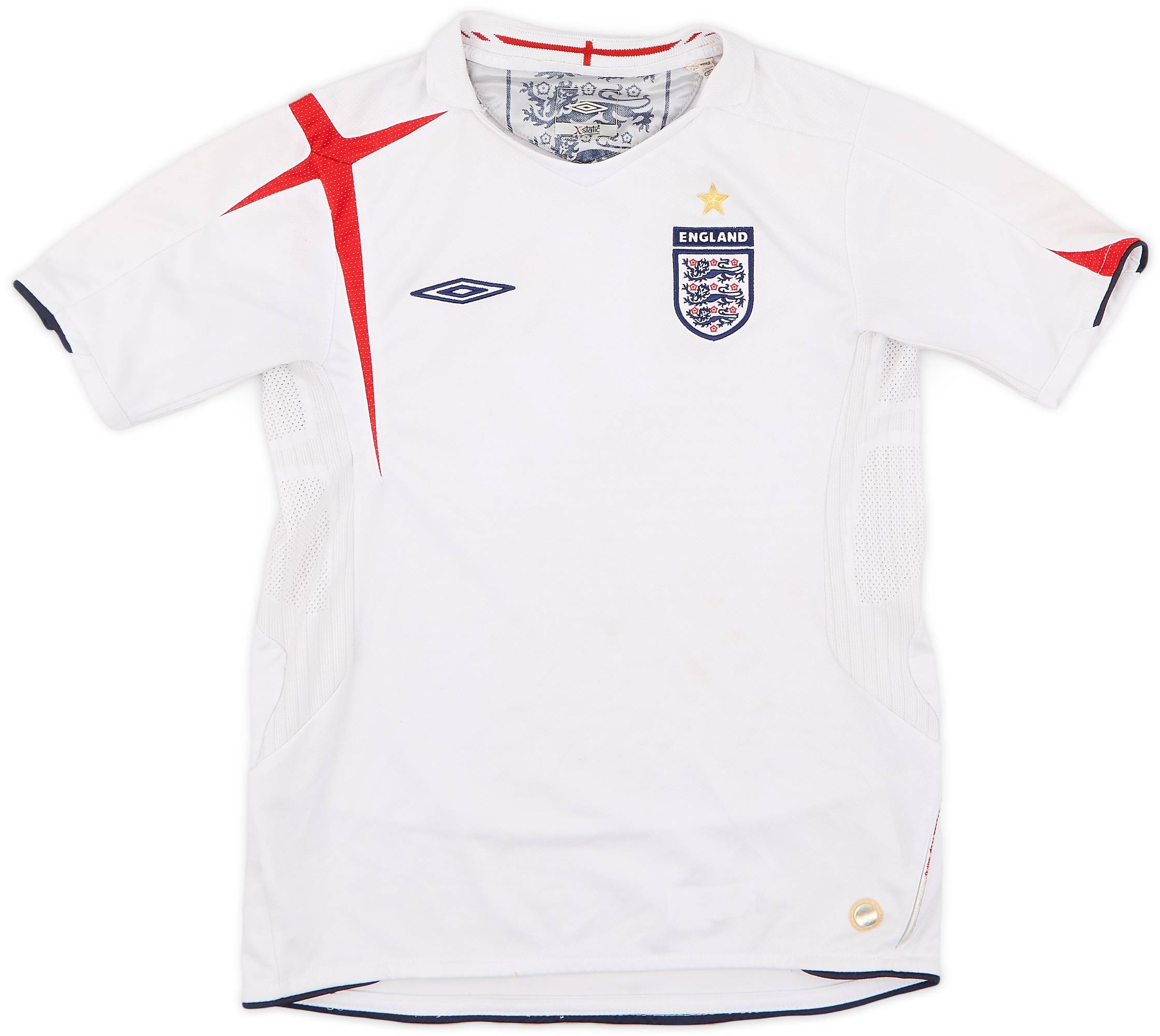 2005-07 England Home Shirt - 5/10 - (M.Boys)