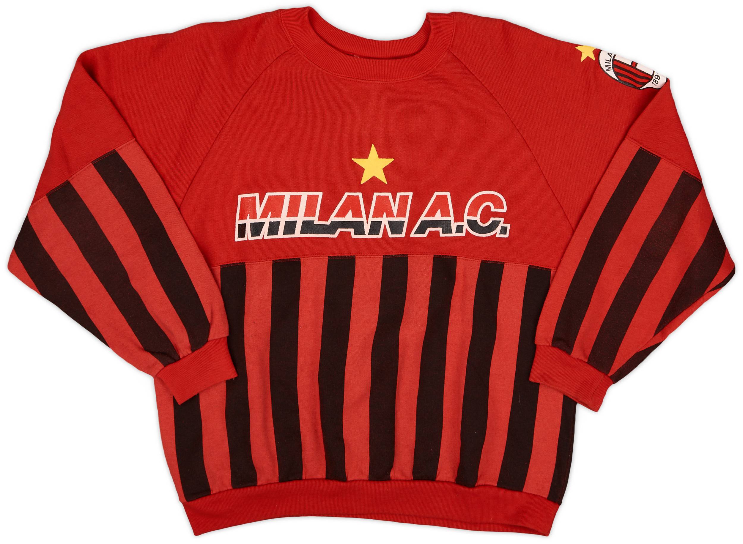 1990-91 AC Milan Le Felpe Dei Grandi Club Sweat Top - 8/10 - (S)