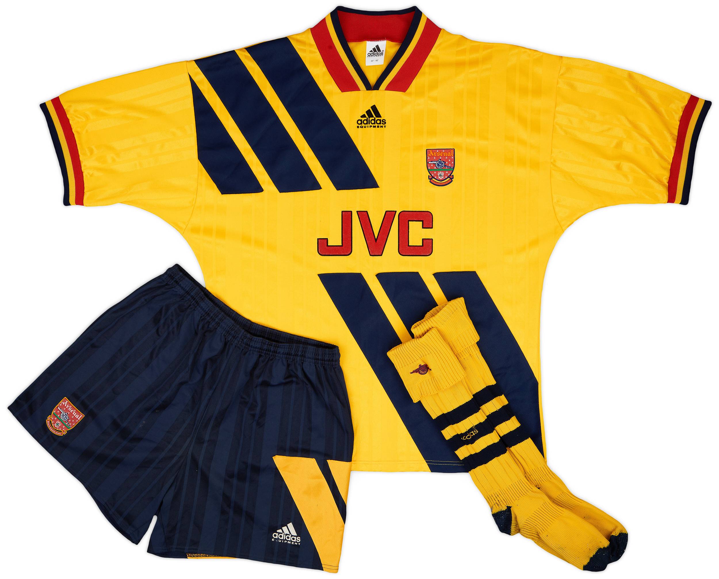 アーセナル adidas JVC ユニフォーム 復刻モデル イエロー 90's