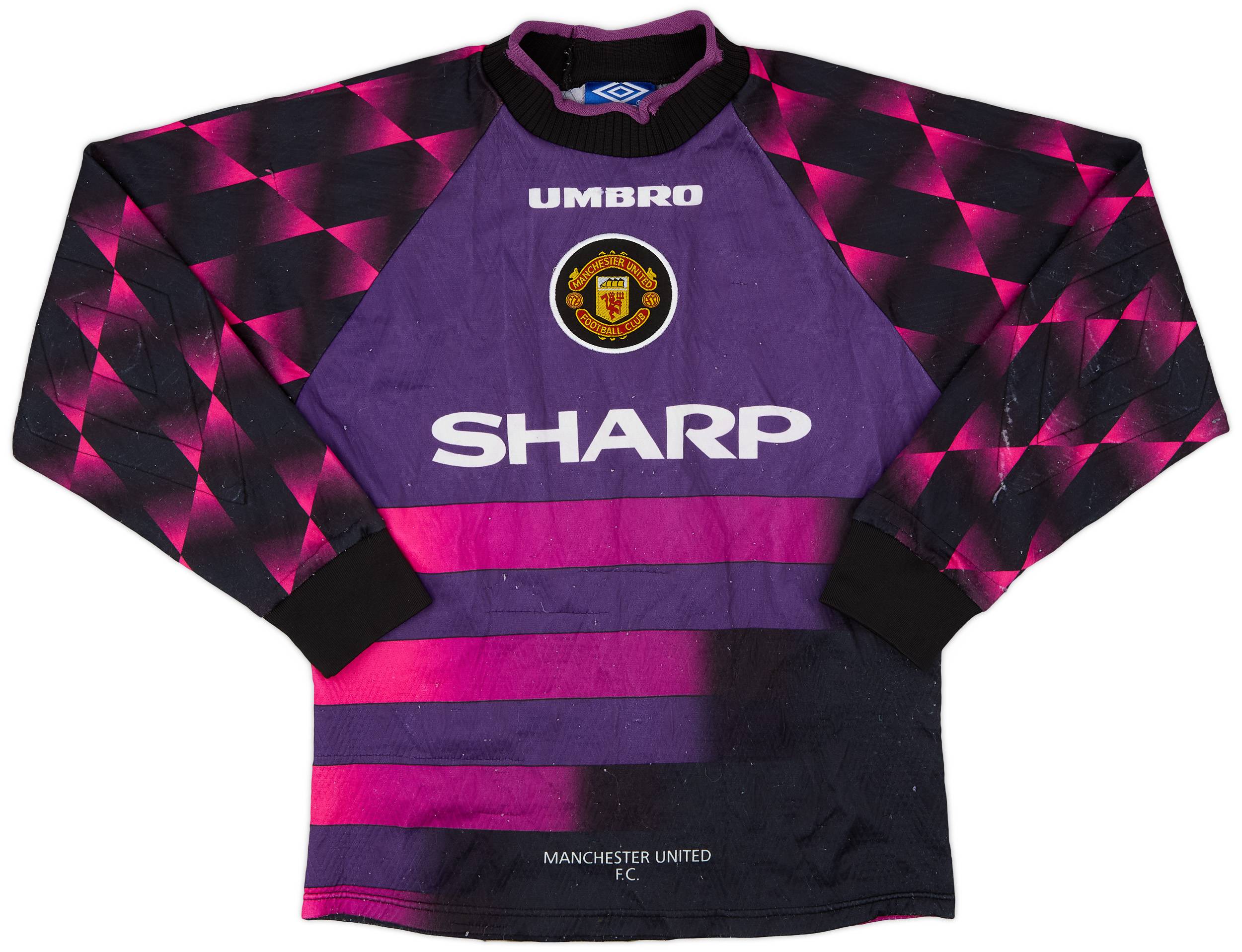 1996-97 Manchester United White GK Shirt - 5/10 - (XL.Boys)