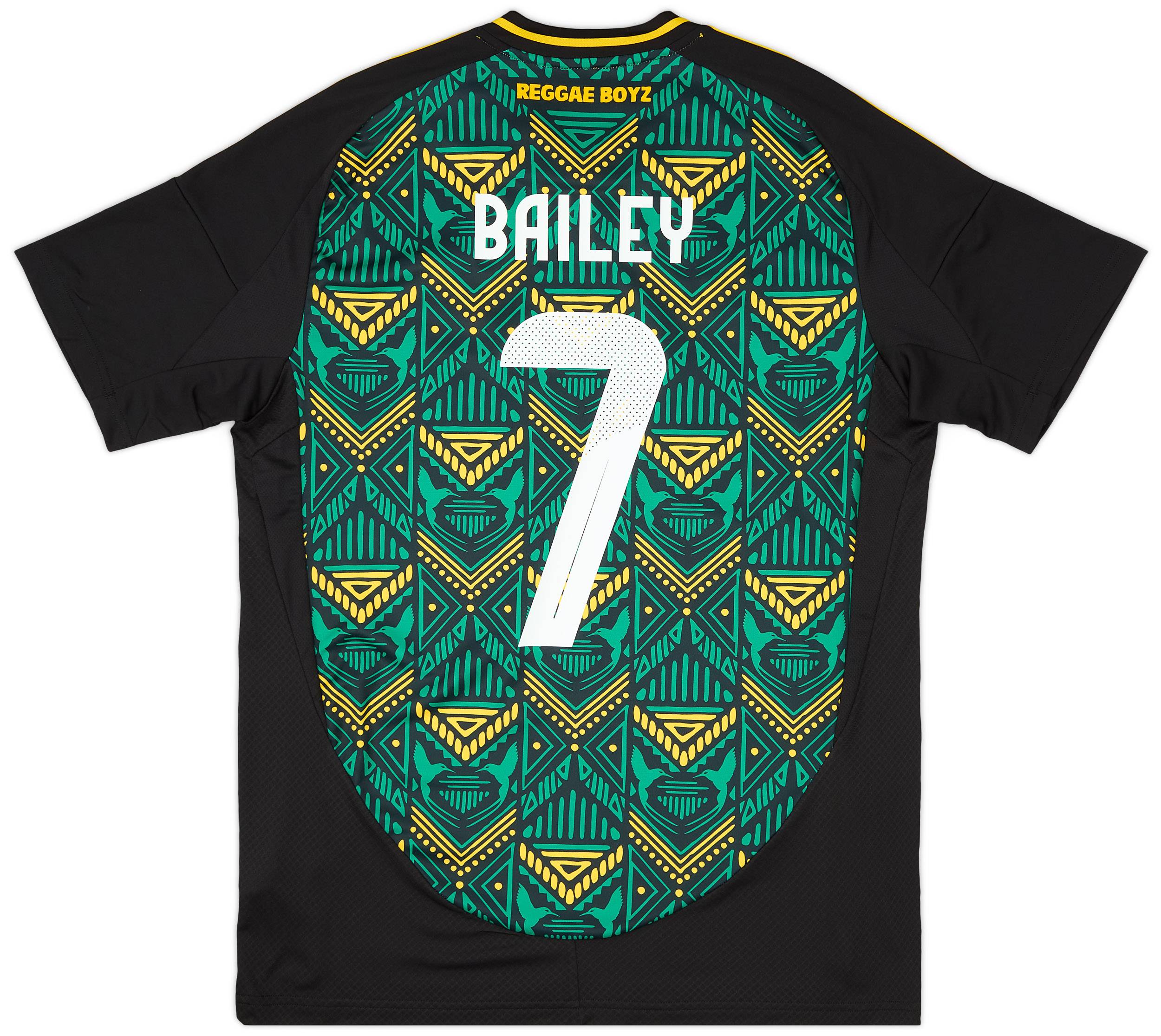 ジャマイカ　レゲエボーイズ　サッカー　Tシャツ　キイロ 2024-25 Jamaica Away Shirt Bailey #7